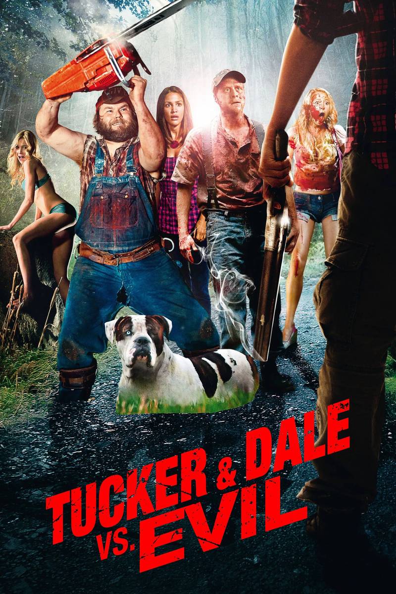 Poster chính thức của phim Phim Hài, Phim Kinh Dị "Kỳ Nghỉ Kinh Hoàng" (Tucker and Dale vs. Evil - 2010), với sự tham gia của diễn viên Tyler Labine và Alan Tudyk.