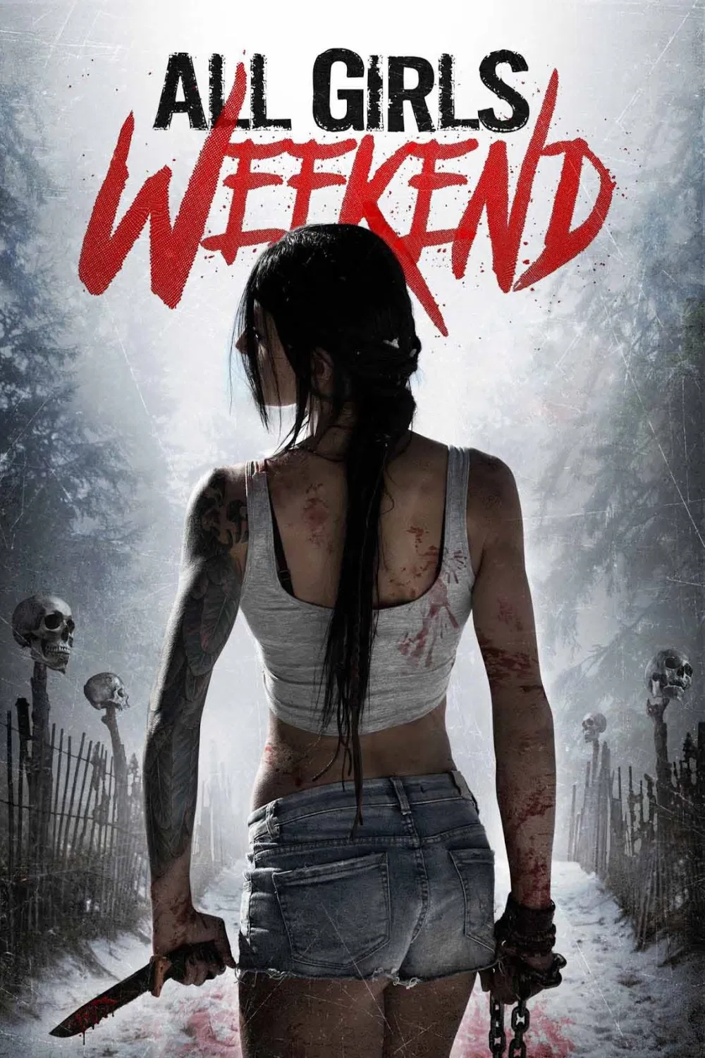 Poster chính thức của phim Phim Kinh Dị "Kỳ Nghỉ Kinh Hoàng" (All Girls Weekend - 2016), với sự tham gia của diễn viên Jamie Bernadette và Katie Carpenter.