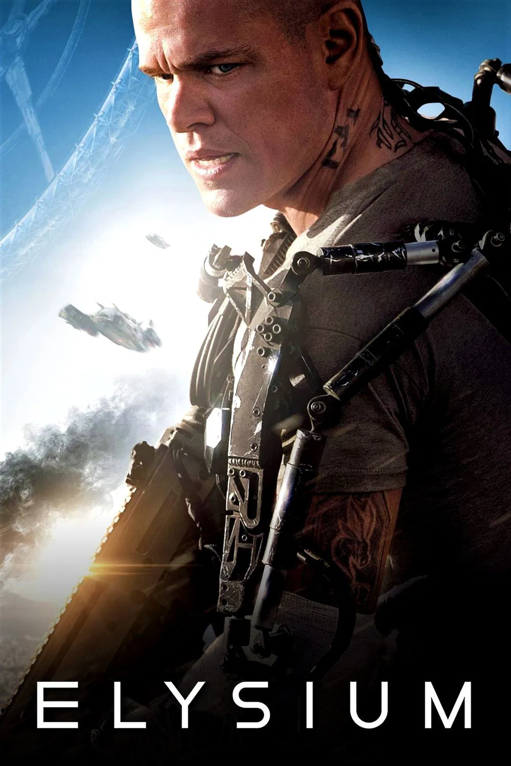 Poster chính thức của phim Phim Viễn Tưởng, Phim Hành Động "Kỷ Nguyên Elysium" (Elysium - 2013), với sự tham gia của diễn viên Matt Damon và Jodie Foster.