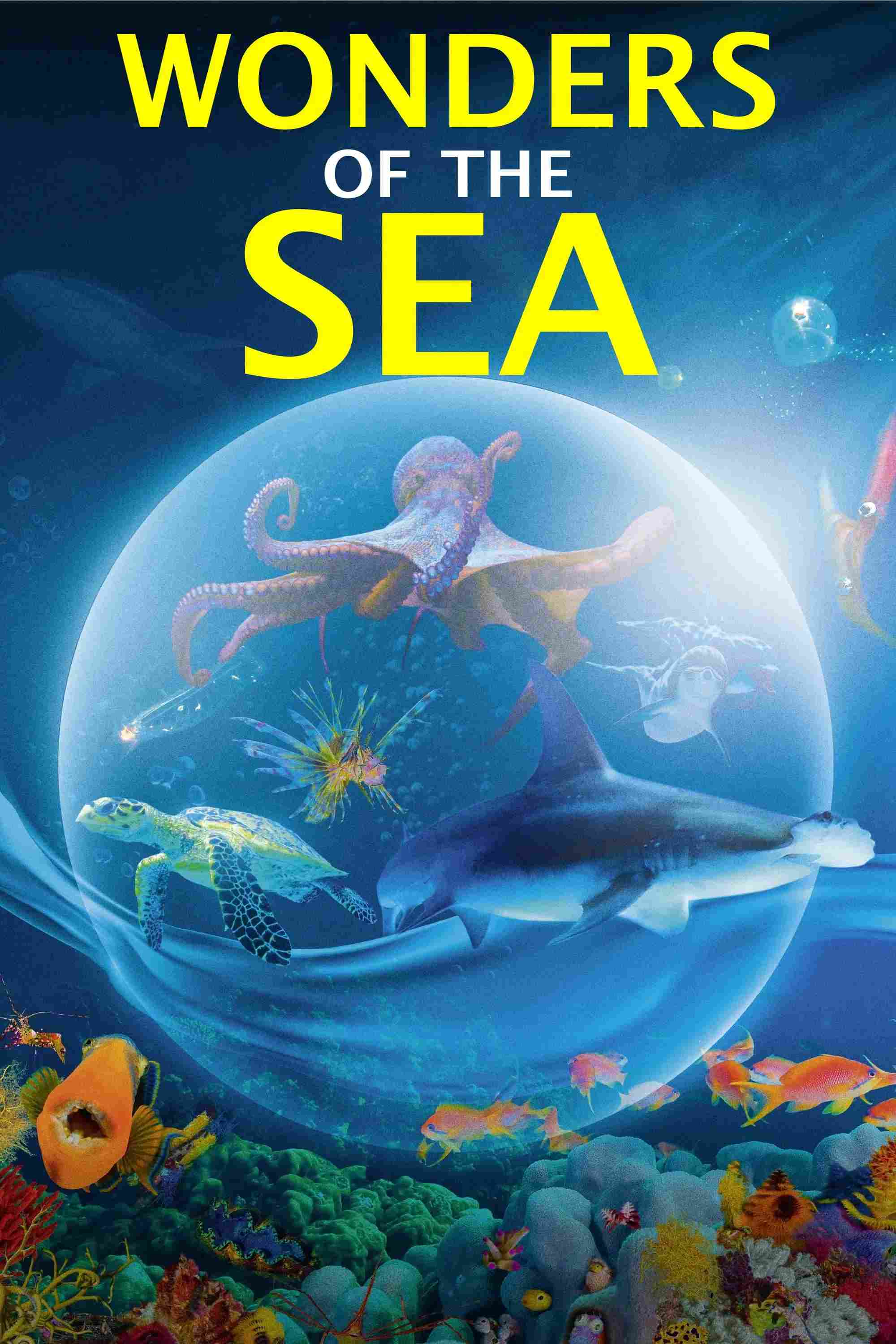 Poster chính thức của phim Phim Tài Liệu "Kỳ Quan Của Đại Dương" (Wonders of the Sea - 2017), với sự tham gia của diễn viên Céline Cousteau và Arnold Schwarzenegger.