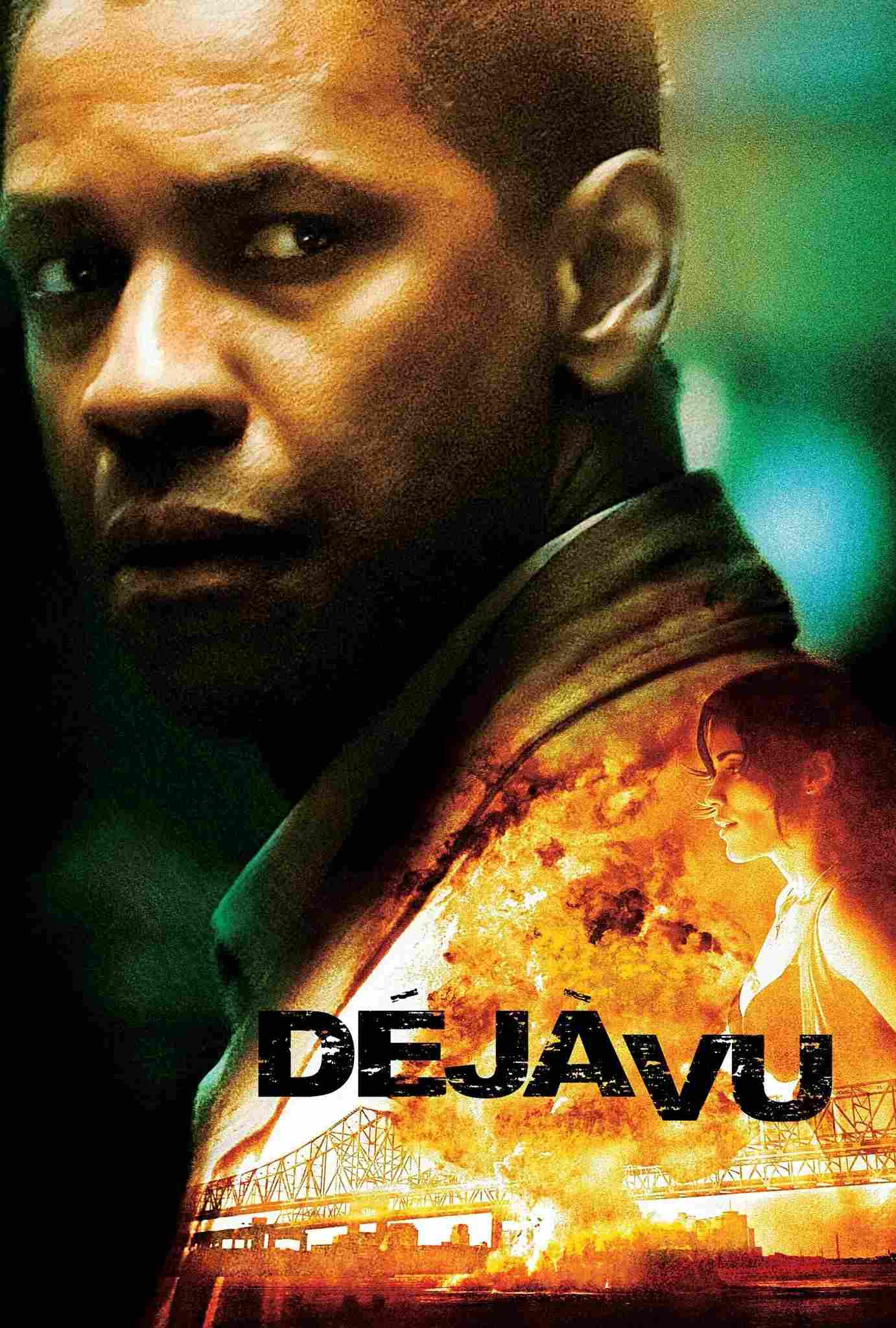 Poster chính thức của phim Phim Hành Động, Phim Giật Gân "Ký Ức Ảo Giác" (Déjà Vu - 2006), với sự tham gia của diễn viên Denzel Washington và Paula Patton.