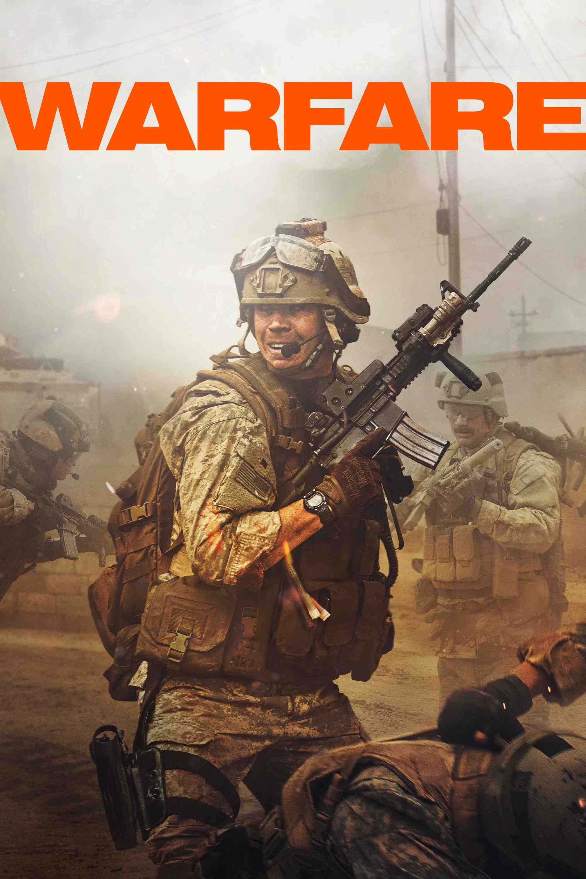 Poster chính thức của phim Phim Chiến Tranh, Phim Hành Động "Ký Ức Chiến Tranh" (Warfare - 2025), với sự tham gia của diễn viên D'Pharaoh Woon-A-Tai và Will Poulter.
