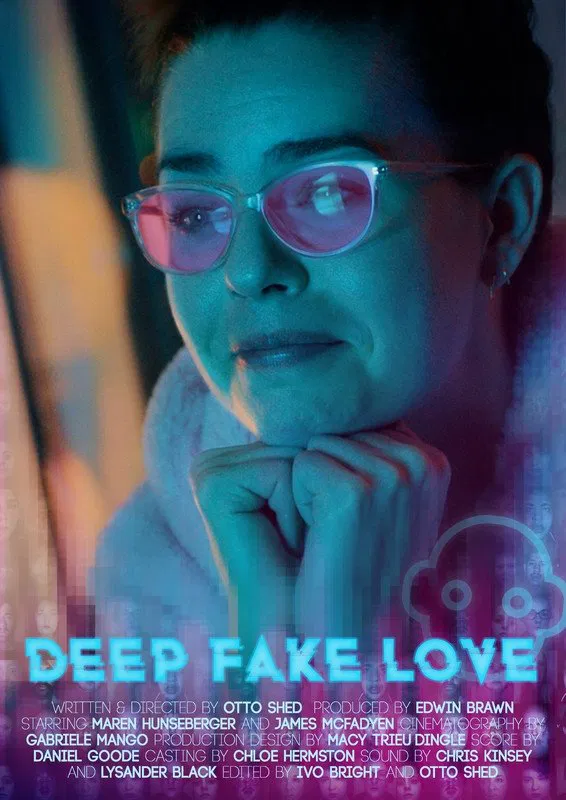 Poster chính thức của phim Phim Viễn Tưởng "Là Giả Hay Yêu?" (Deep Fake Love - 2023).