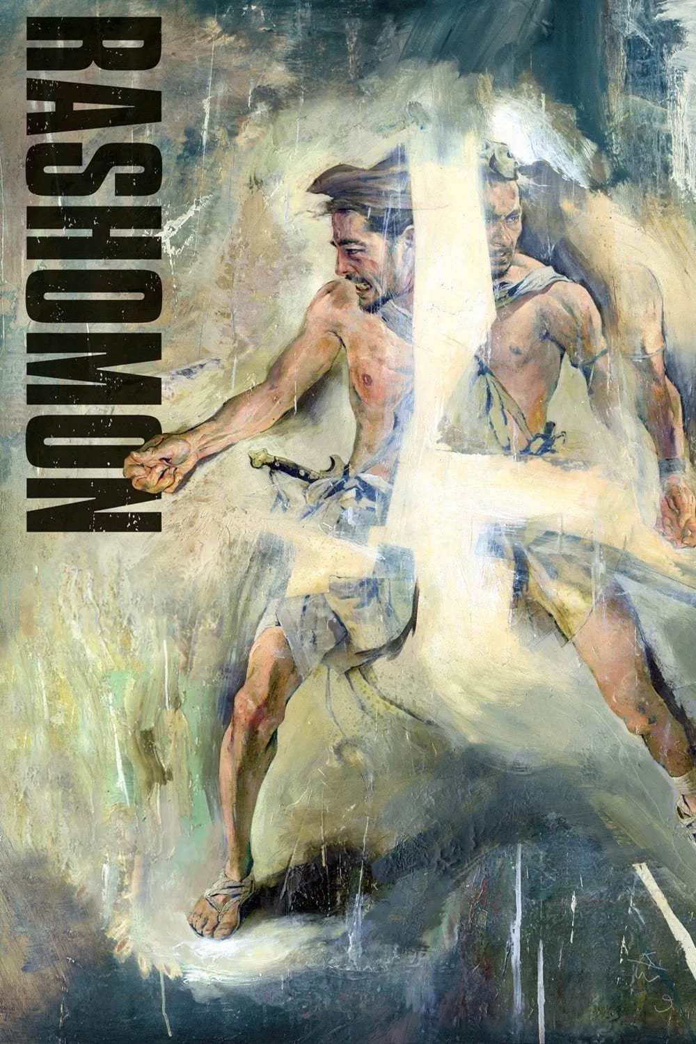 Poster chính thức của phim Phim Hình Sự, Phim Tâm Lý "Lã Sanh Môn" (Rashomon - 1950), với sự tham gia của diễn viên Toshirō Mifune và Machiko Kyō.