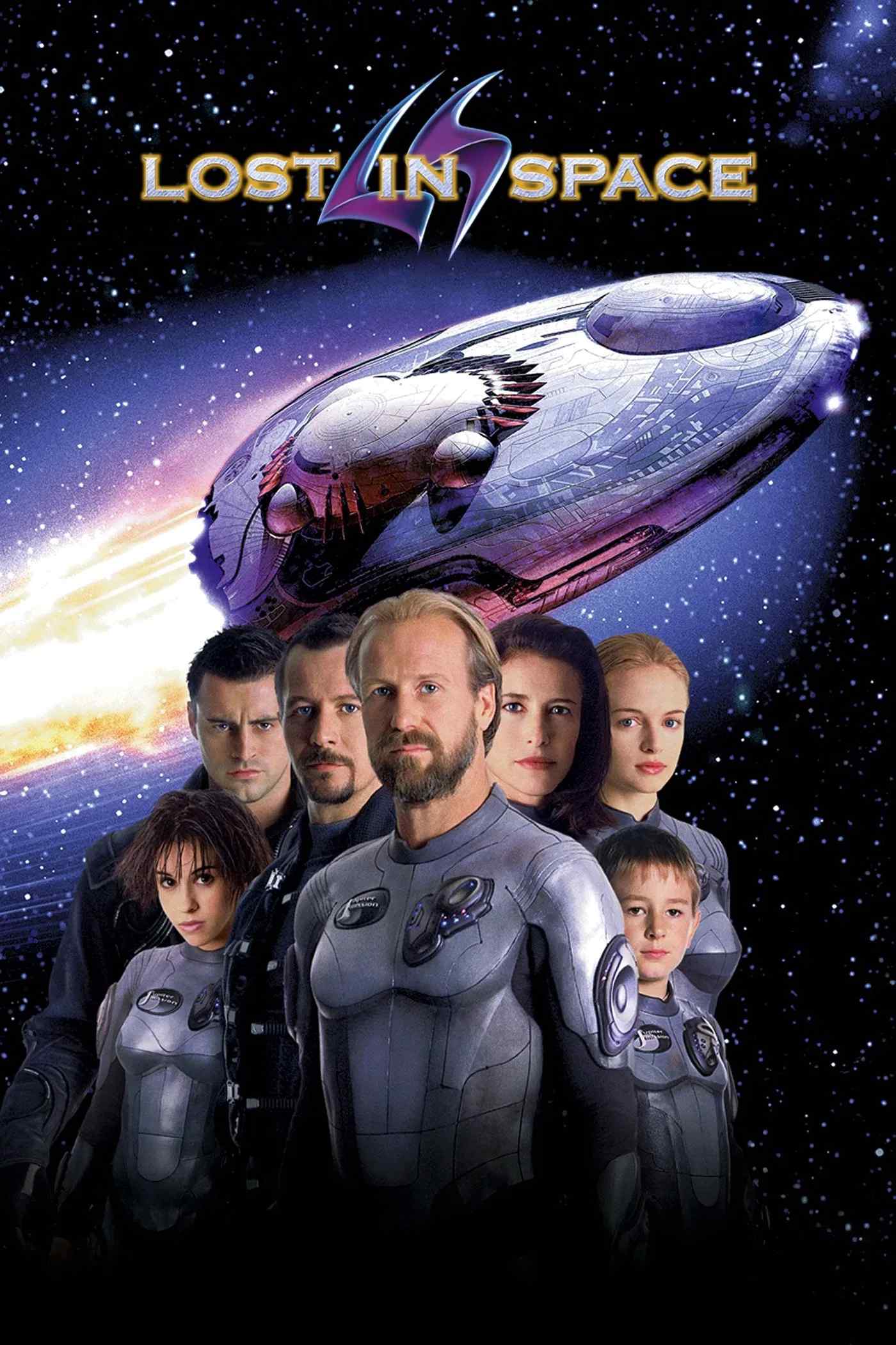 Poster chính thức của phim Phim Viễn Tưởng, Phim Phiêu Lưu "Lạc Ngoài Không Gian" (Lost in Space - 1998), với sự tham gia của diễn viên William Hurt và Matt LeBlanc.