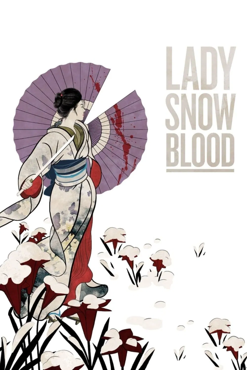 Poster chính thức của phim Phim Hành Động, Phim Hình Sự "Lady Snowblood" (Lady Snowblood - 1973), với sự tham gia của diễn viên Meiko Kaji và Toshio Kurosawa.