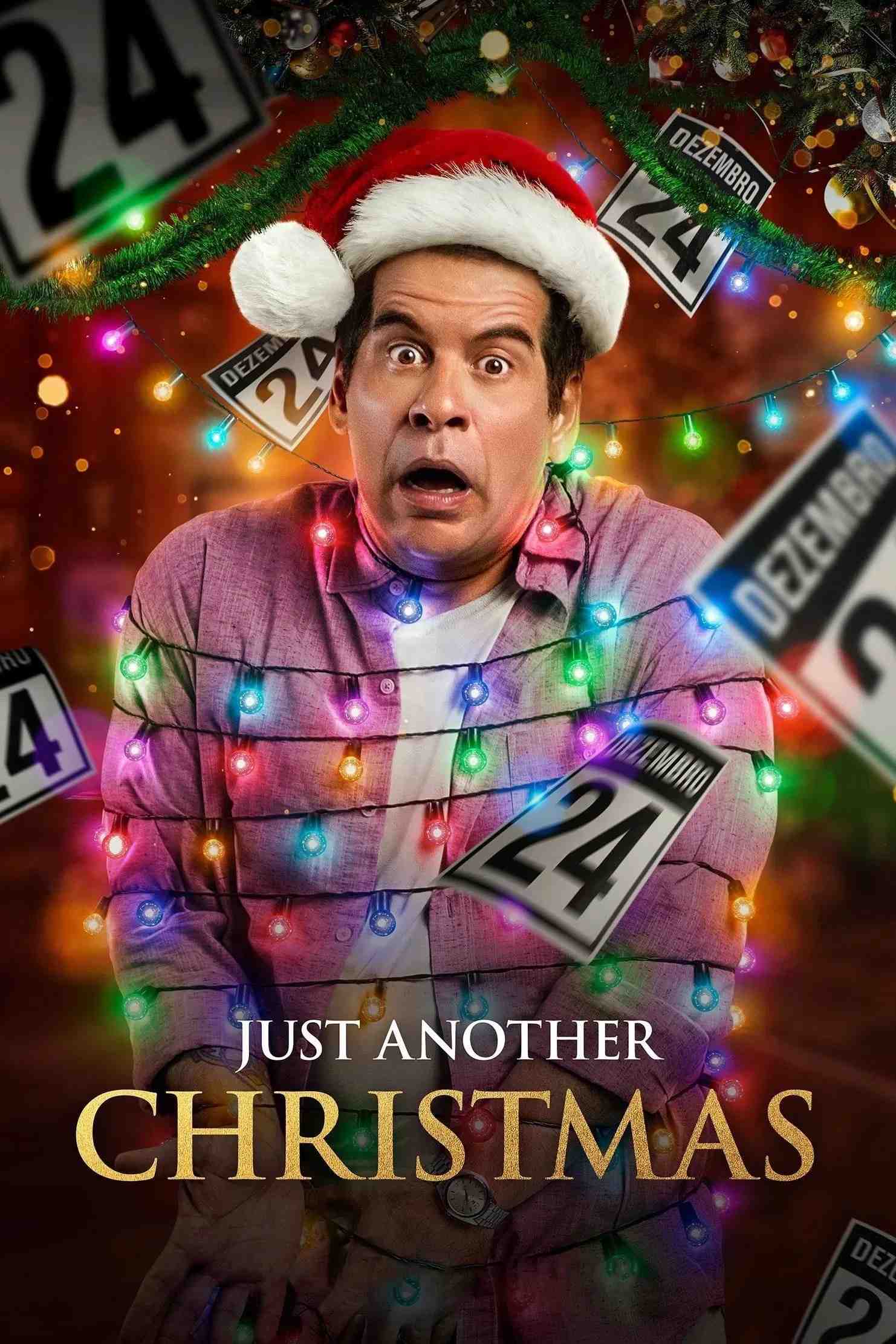 Poster chính thức của phim Phim Hài, Phim Tâm Lý "Lại Thêm Một Giáng Sinh" (Just Another Christmas - 2020), với sự tham gia của diễn viên Leandro Hassum và Elisa Pinheiro.