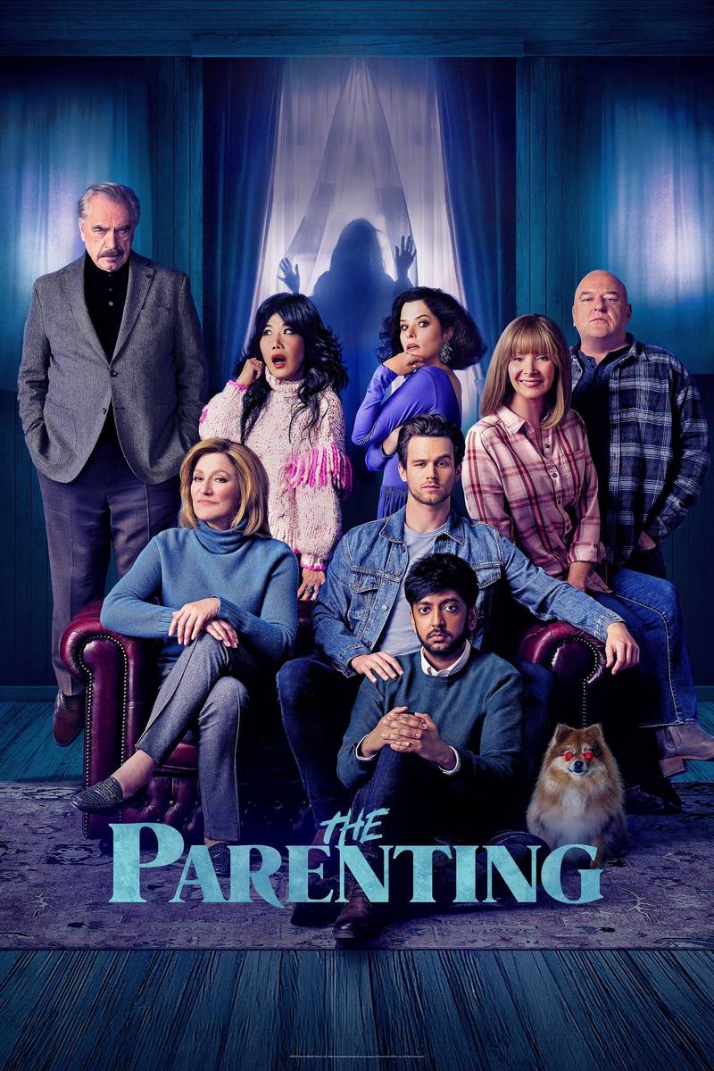 Poster chính thức của phim Phim Kinh Dị, Phim Hài "Làm Cha Làm Mẹ" (The Parenting - 2025), với sự tham gia của diễn viên Brandon Flynn và Nik Dodani.