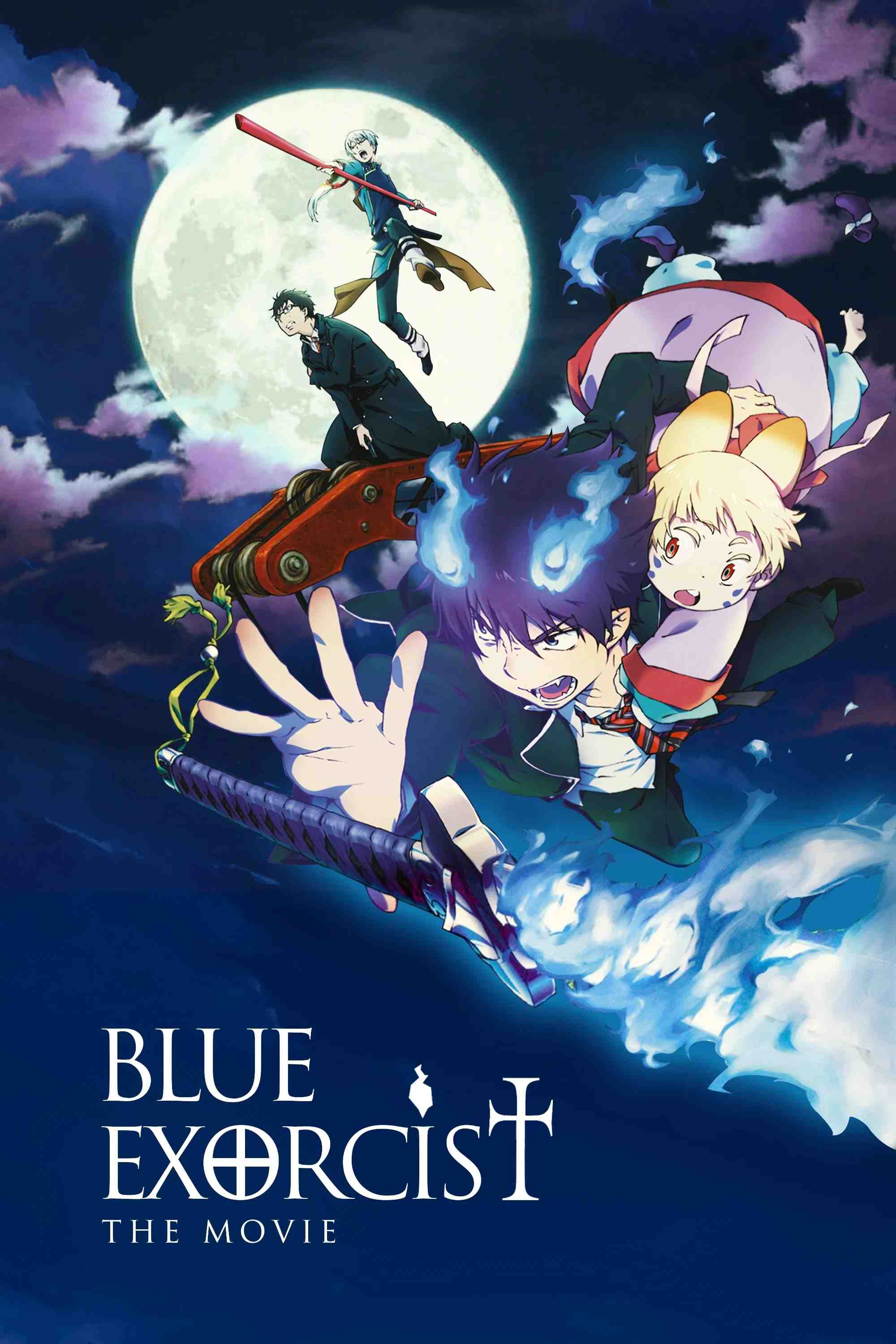 Poster chính thức của phim Phim Hoạt Hình, Phim Giả Tượng "Lam Hỏa Diệt Quỷ Movie" (Blue Exorcist: The Movie - 2012), với sự tham gia của diễn viên Jun Fukuyama và Kana Hanazawa.