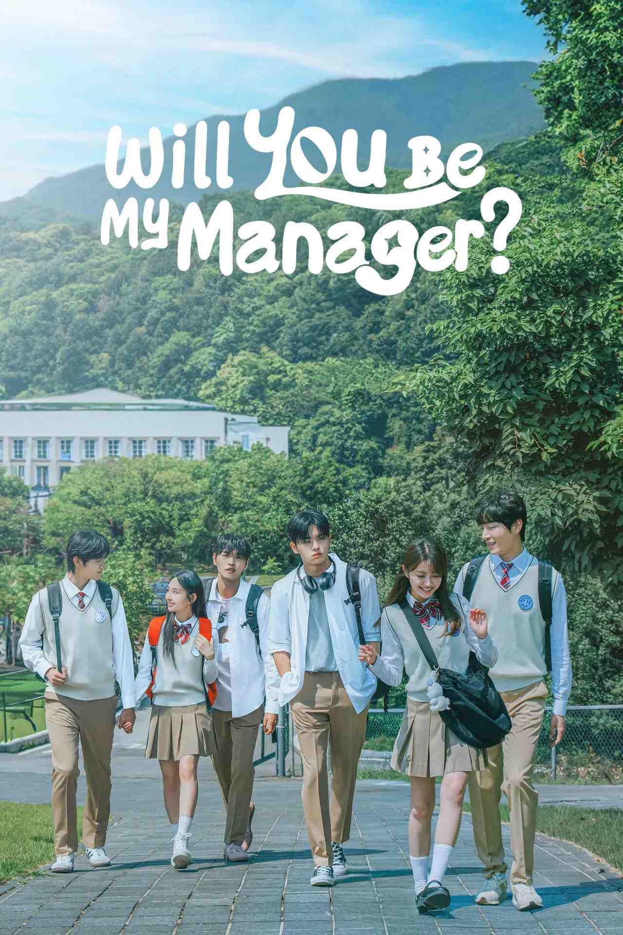 Poster chính thức của phim "Làm Quản Lý Của Tớ Nhé" (Will You Be My Manager? - 2025), với sự tham gia của diễn viên Kanon và Ahn Jun-won.