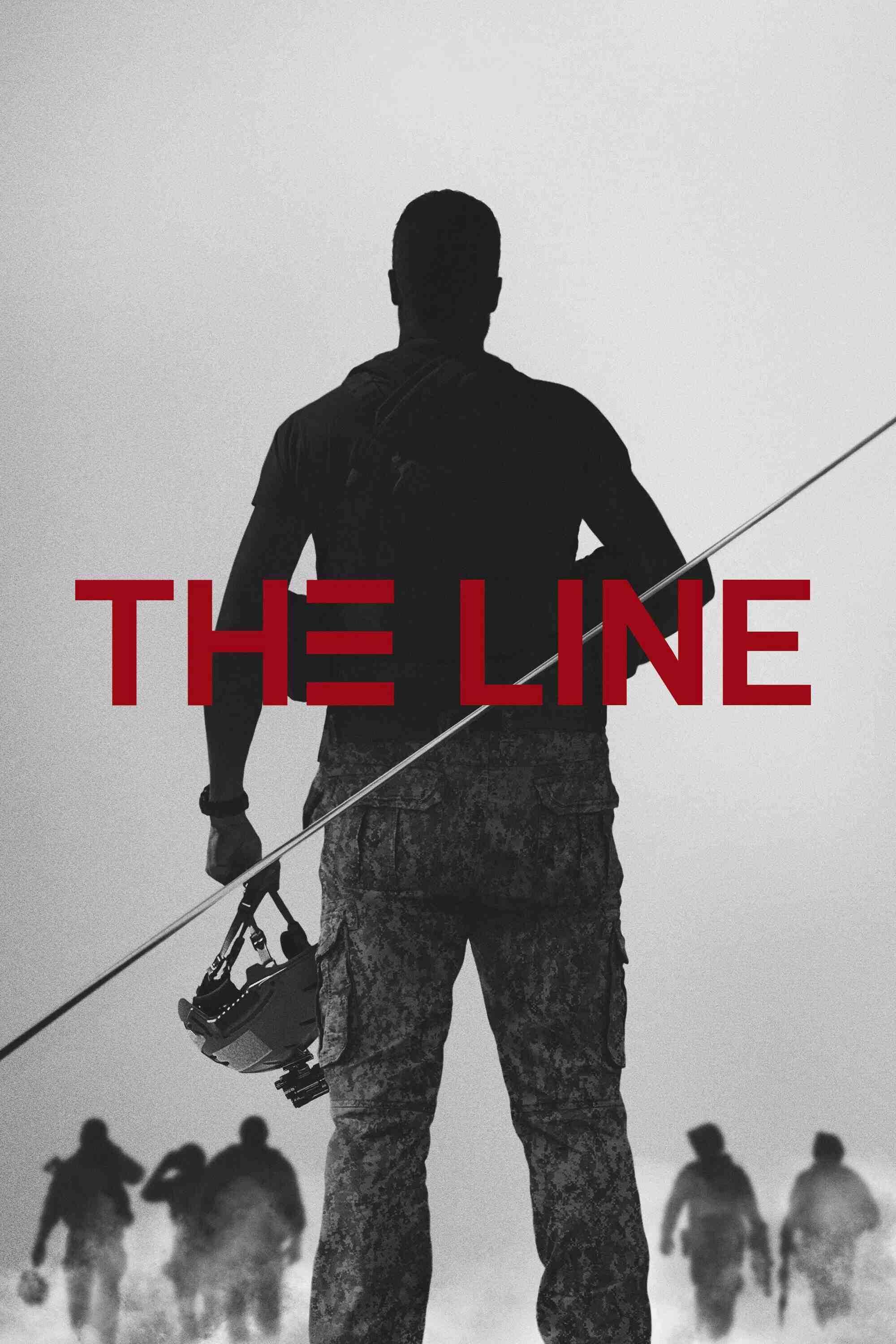 Poster chính thức của phim Phim Tài Liệu, Phim Chiến Tranh & Chính Trị "Lằn Ranh" (The Line - 2021), với sự tham gia của diễn viên Eddie Gallagher.