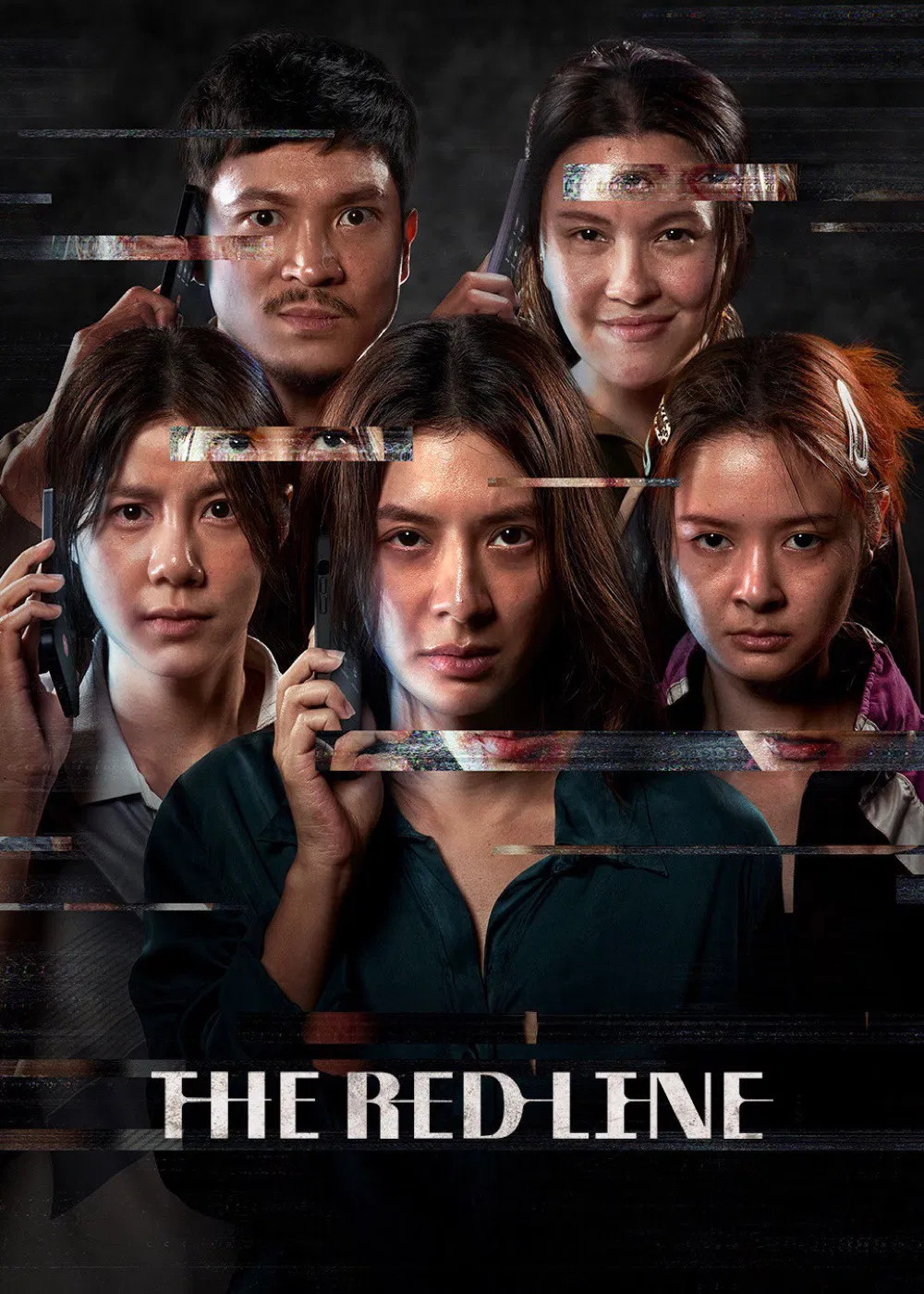 Poster chính thức của phim Phim Giật Gân, Phim Hình Sự "Lằn Ranh Đỏ" (The Red Line - 2026), với sự tham gia của diễn viên Nittha Jirayungyurn và Esther Supreeleela.