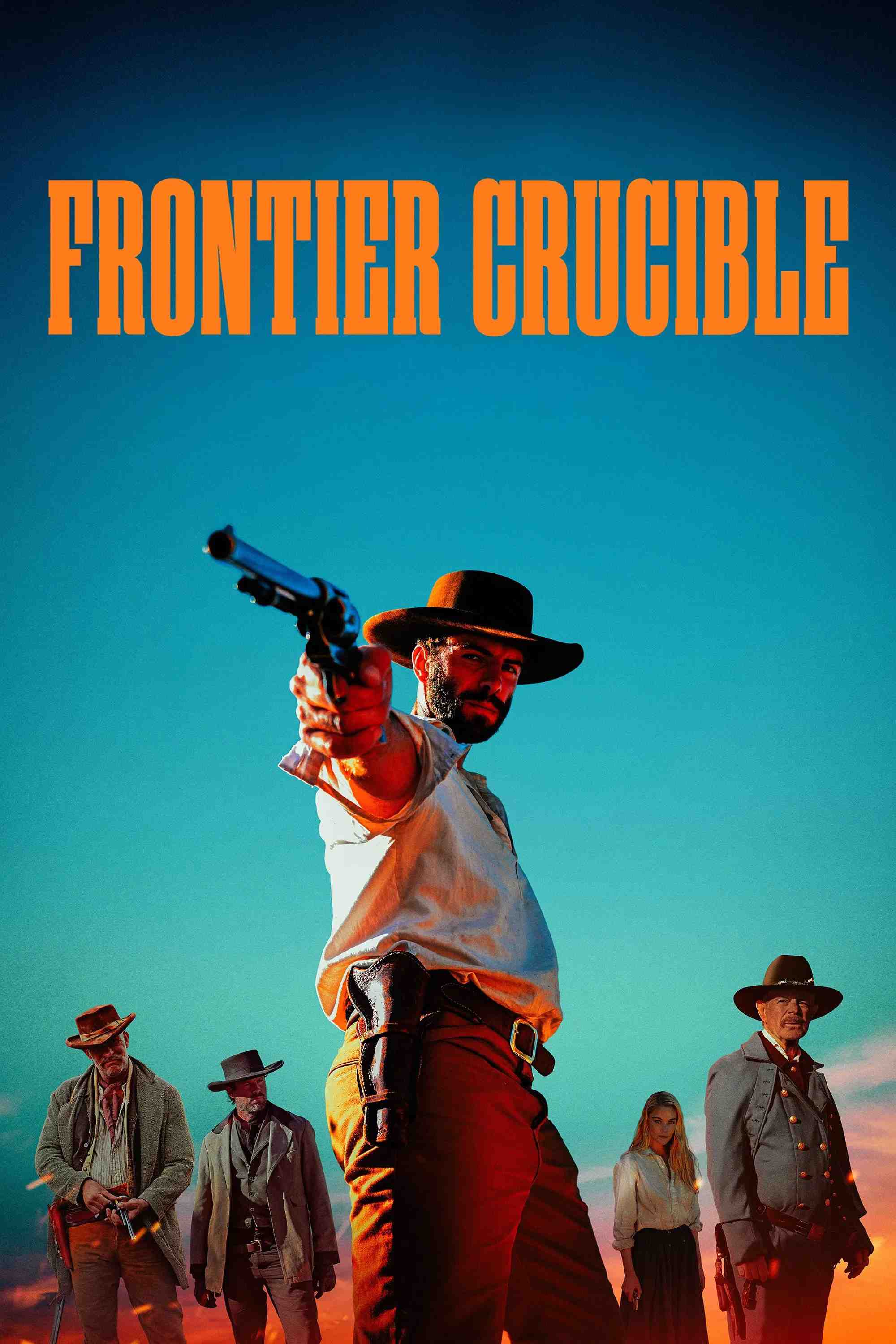 Poster chính thức của phim Phim Miền Tây, Phim Giật Gân "Lằn Ranh Đỏ" (Frontier Crucible - 2025), với sự tham gia của diễn viên Myles Clohessy và Mary Stickley.