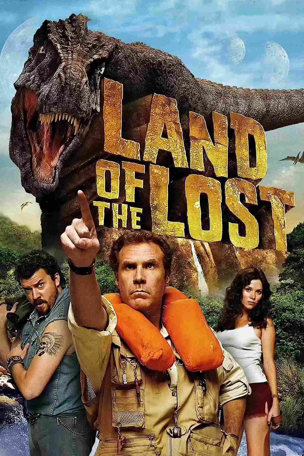 Poster chính thức của phim Phim Phiêu Lưu, Phim Viễn Tưởng "Land of the Lost" (Land of the Lost - 2009), với sự tham gia của diễn viên Will Ferrell và Anna Friel.