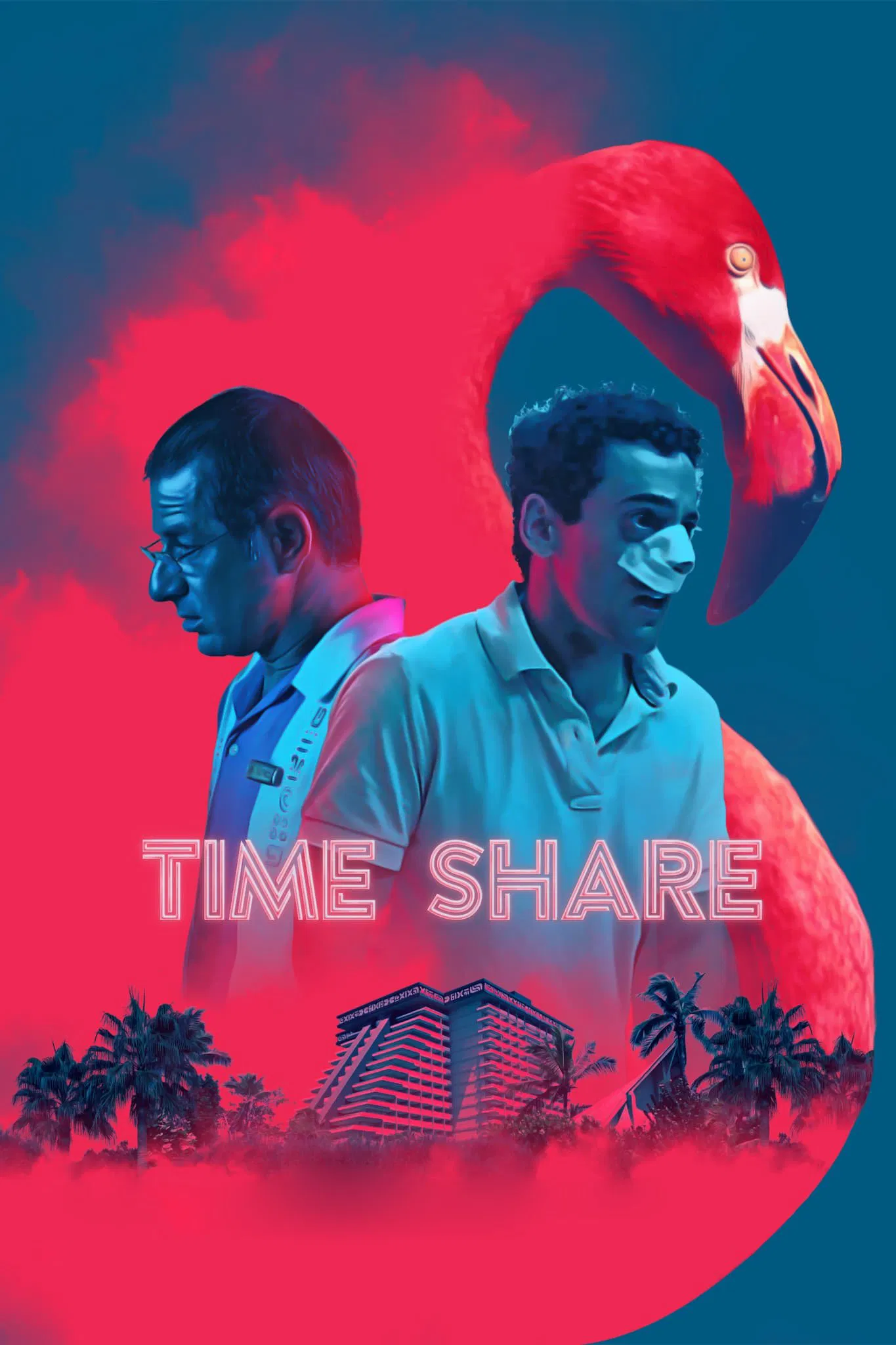 Poster chính thức của phim Phim Tâm Lý, Phim Kinh Dị "Láng Giềng Bí Ẩn" (Time Share - 2018), với sự tham gia của diễn viên Luis Gerardo Méndez và Miguel Rodarte.