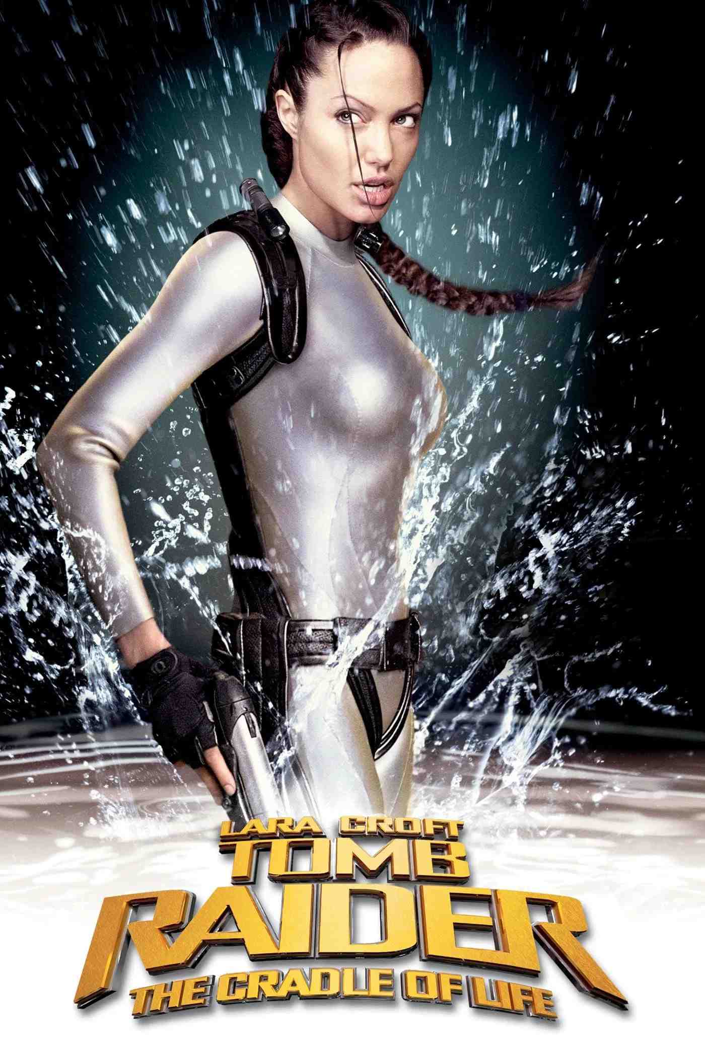 Poster chính thức của phim Phim Phiêu Lưu, Phim Hành Động "Lara Croft: Kẻ Cướp Lăng Mộ - Cái Nôi Của Sự Sống" (Lara Croft: Tomb Raider - The Cradle of Life - 2003), với sự tham gia của diễn viên Angelina Jolie và Gerard Butler.