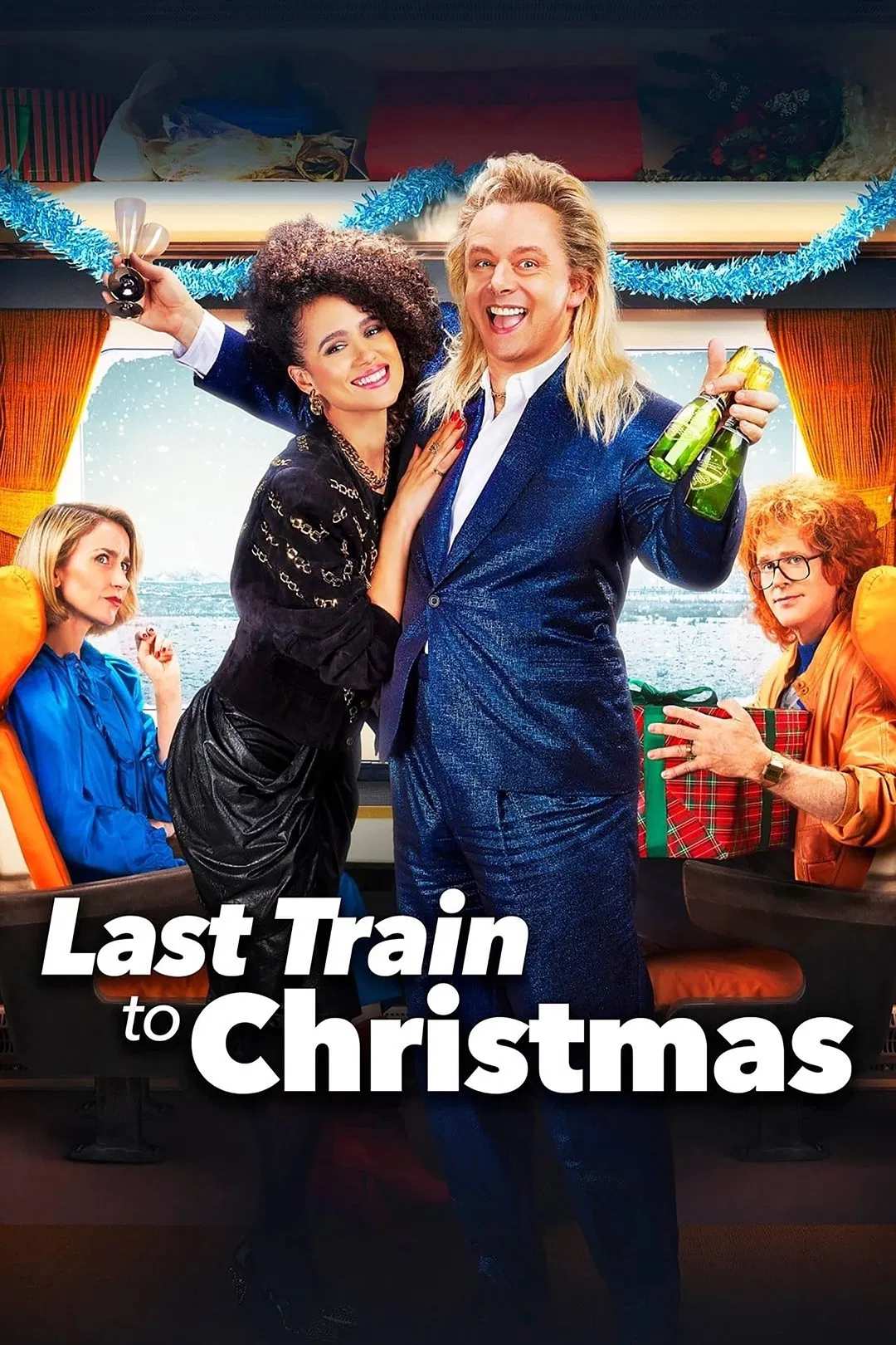 Poster chính thức của phim Phim Giả Tượng "Last Train to Christmas" (Last Train to Christmas - 2021), với sự tham gia của diễn viên Michael Sheen và Cary Elwes.