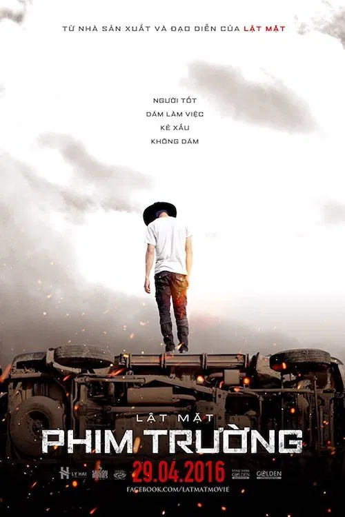 Poster chính thức của phim Phim Hành Động "Lật Mặt: Phim Trường" (Face Off: The Studio - 2016), với sự tham gia của diễn viên Lý Hải và Hứa Minh Đạt.