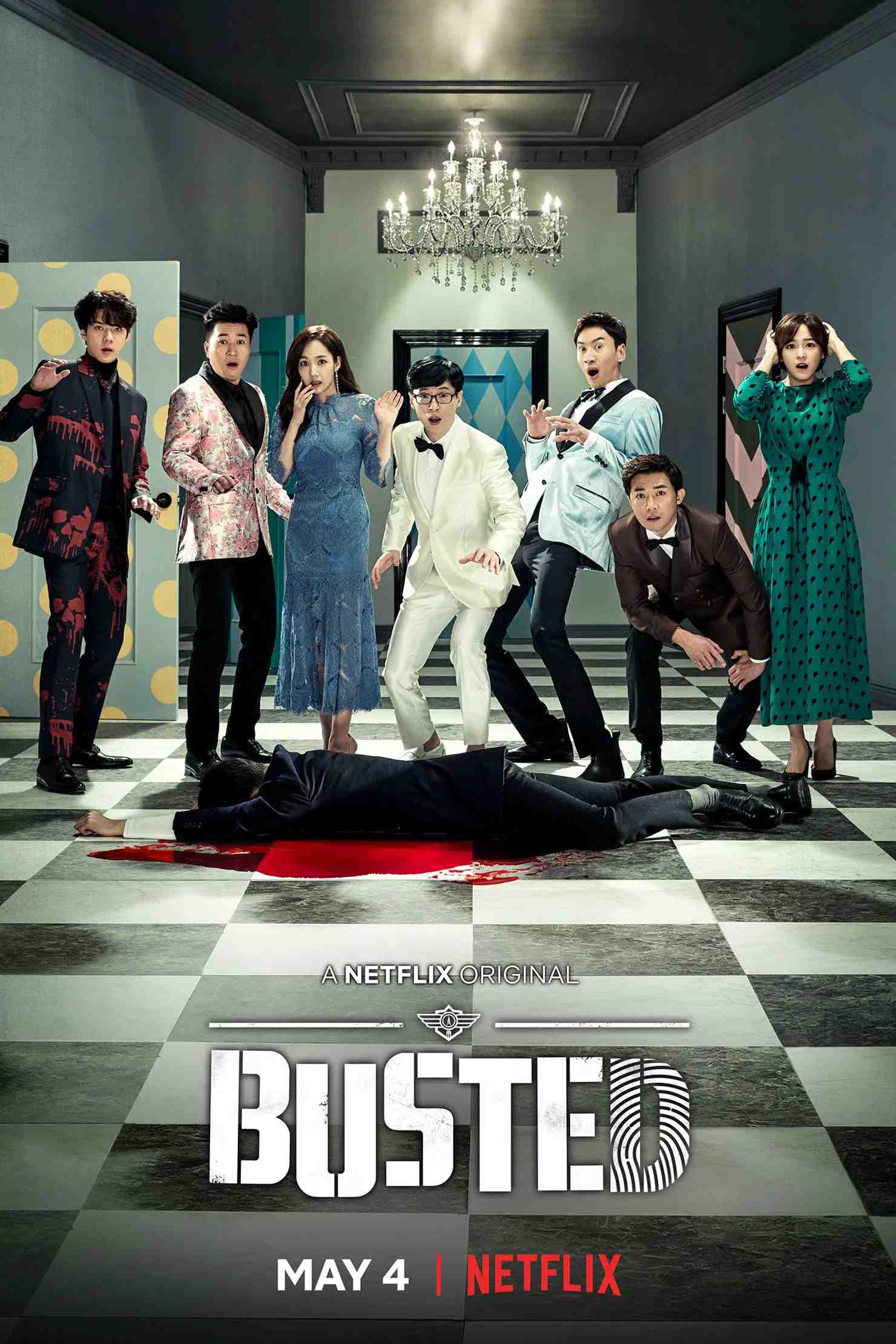 Poster chính thức của phim Phim Hài, Phim Bí Ẩn "Lật tẩy (Phần 3)" (Busted! - 2018), với sự tham gia của diễn viên Yoo Jae-suk và Park Min-young.