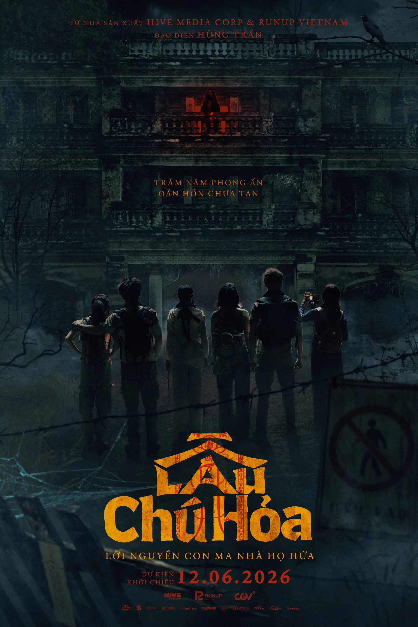 Poster chính thức của phim Phim Kinh Dị, Phim Giật Gân "Lầu Chú Hỏa" (Lau Chu Hoa: The Deadliest Mansion - 2026).