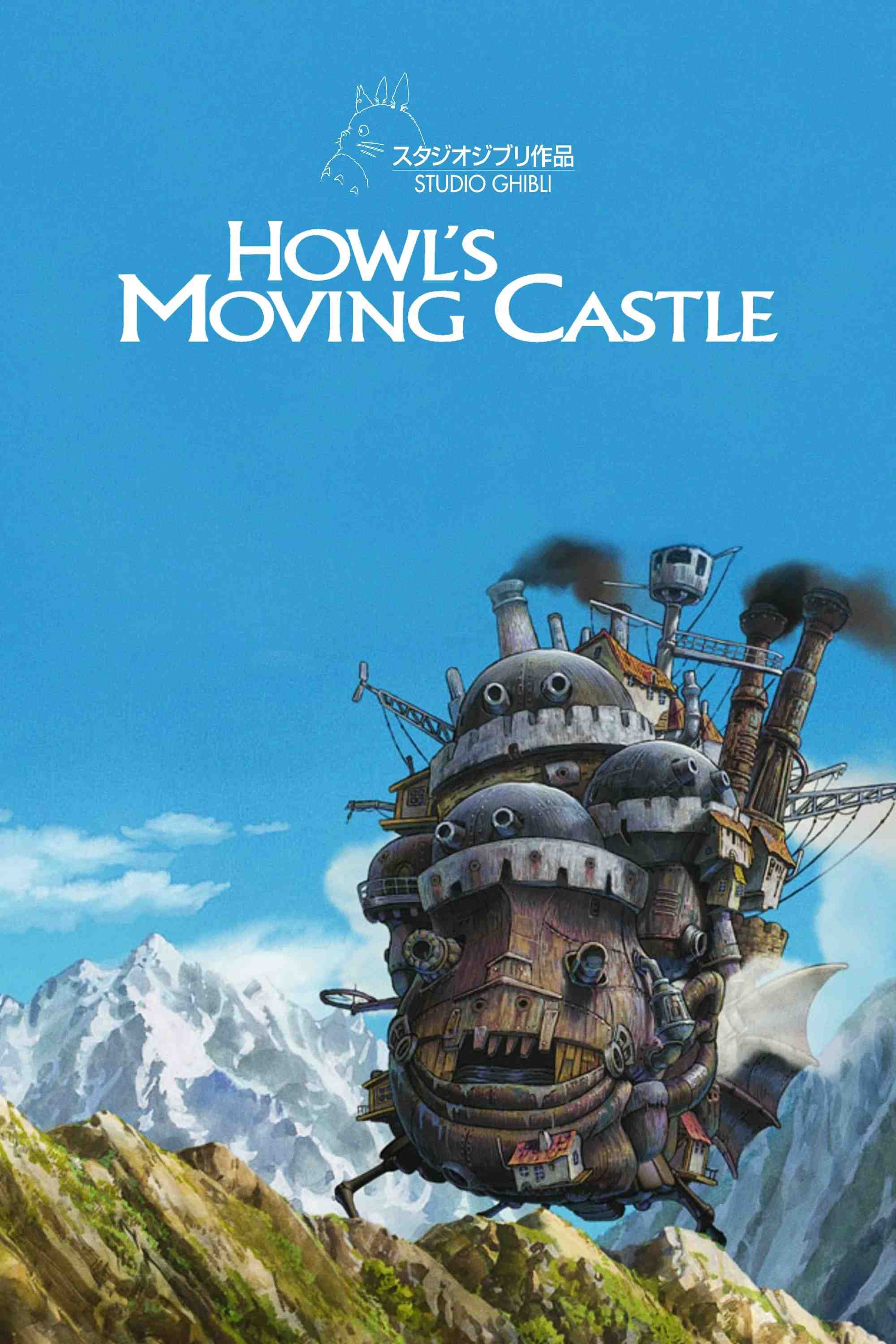 Poster chính thức của phim Phim Giả Tượng, Phim Hoạt Hình "Lâu Đài Bay Của Pháp Sư Howl" (Howl's Moving Castle - 2004), với sự tham gia của diễn viên Chieko Baisho và Takuya Kimura.