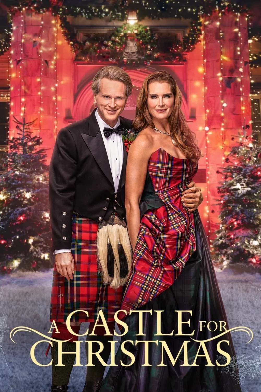 Poster chính thức của phim Phim Hài, Phim Phiêu Lưu "Lâu Đài Giáng Sinh" (A Castle for Christmas - 2021), với sự tham gia của diễn viên Brooke Shields và Cary Elwes.