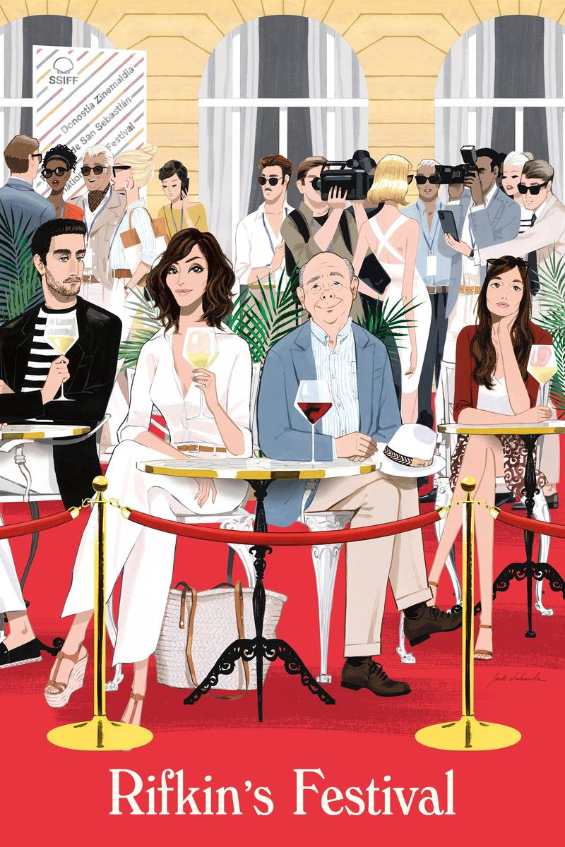 Poster chính thức của phim Phim Hài, Phim Tình Cảm "Lễ Hội Của Rifkin" (Rifkin’s Festival - 2020), với sự tham gia của diễn viên Wallace Shawn và Gina Gershon.