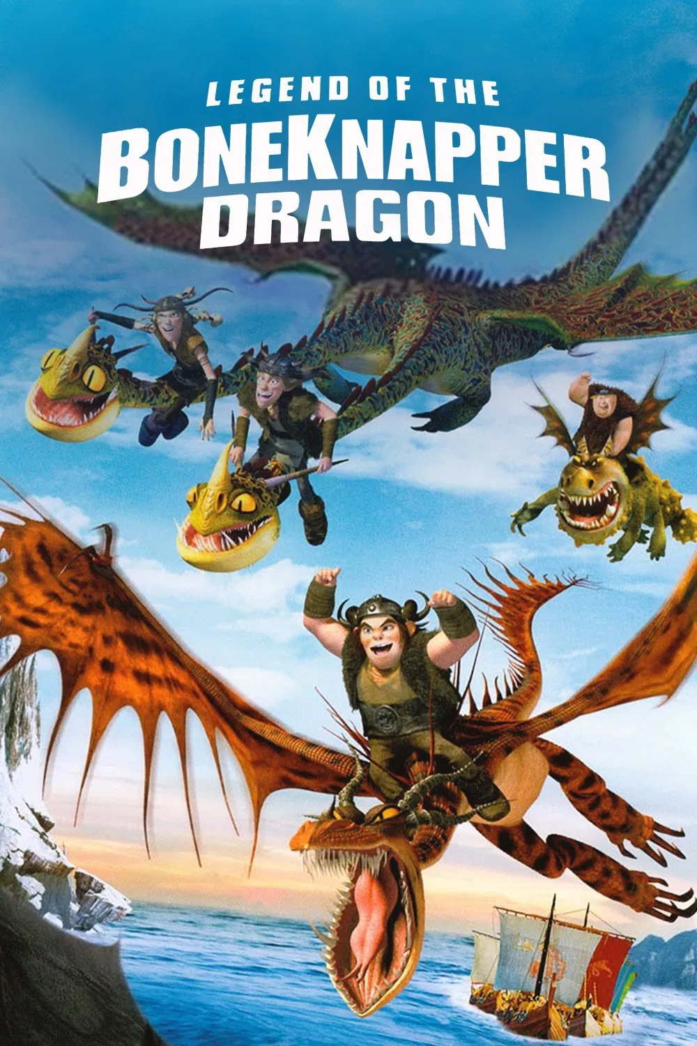 Poster chính thức của phim Phim Hoạt Hình, Phim Giả Tượng "Legend of the BoneKnapper Dragon" (Legend of the BoneKnapper Dragon - 2010), với sự tham gia của diễn viên Jay Baruchel và Gerard Butler.