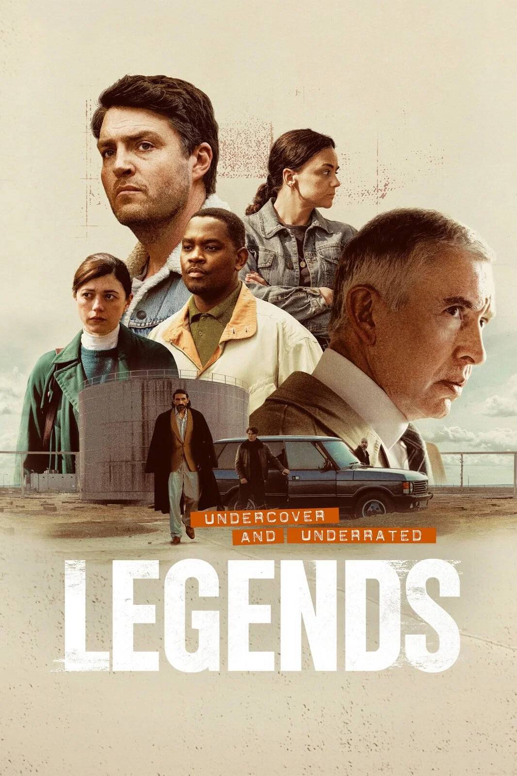 Poster chính thức của phim Phim Tâm Lý, Phim Hình Sự "Legends" (Legends - 2026), với sự tham gia của diễn viên Tom Burke và Steve Coogan.