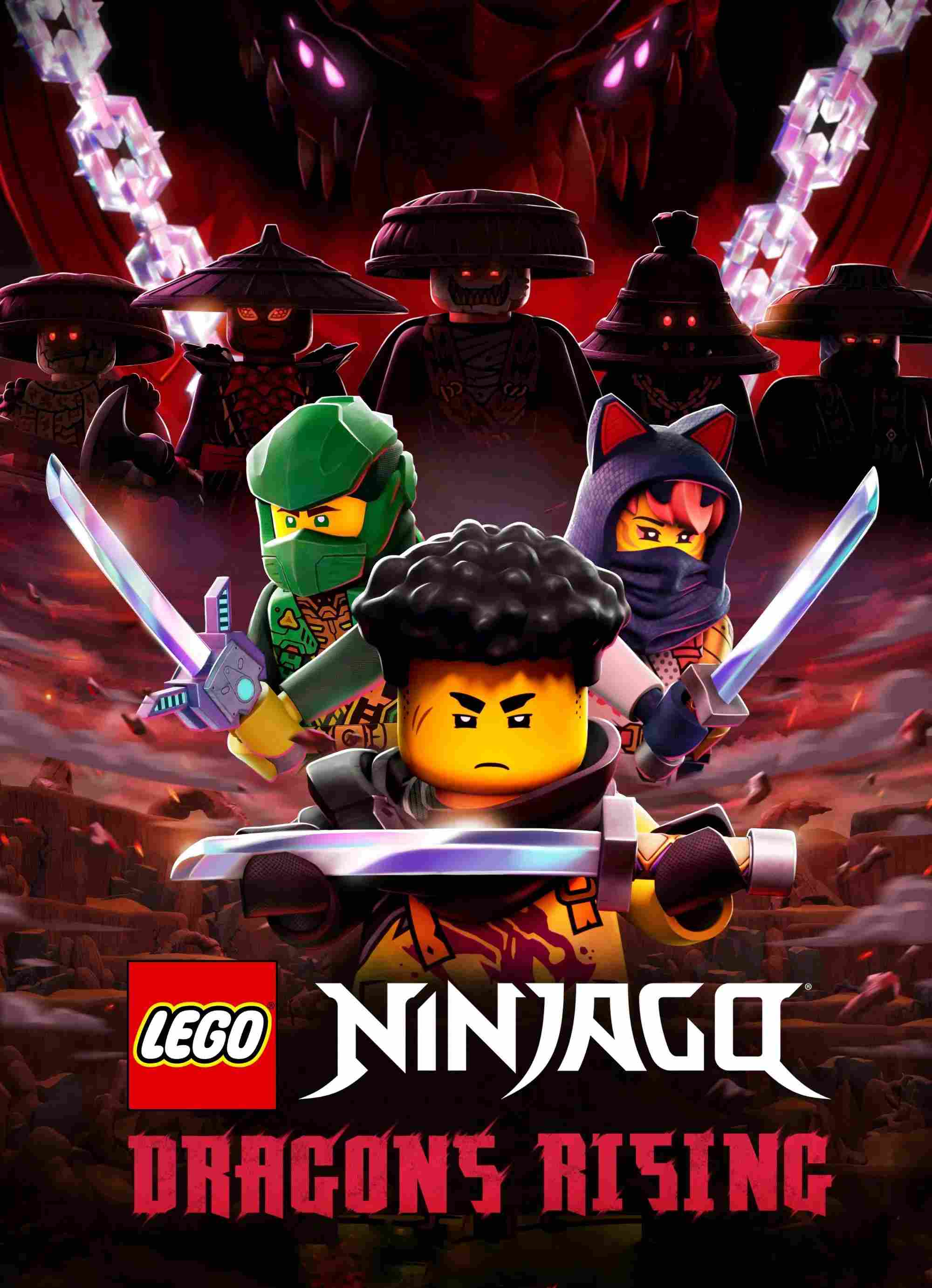 Poster chính thức của phim Phim Hoạt Hình, Phim Thiếu Nhi "LEGO Ninjago: Những con rồng trỗi dậy" (LEGO Ninjago: Dragons Rising - 2023).