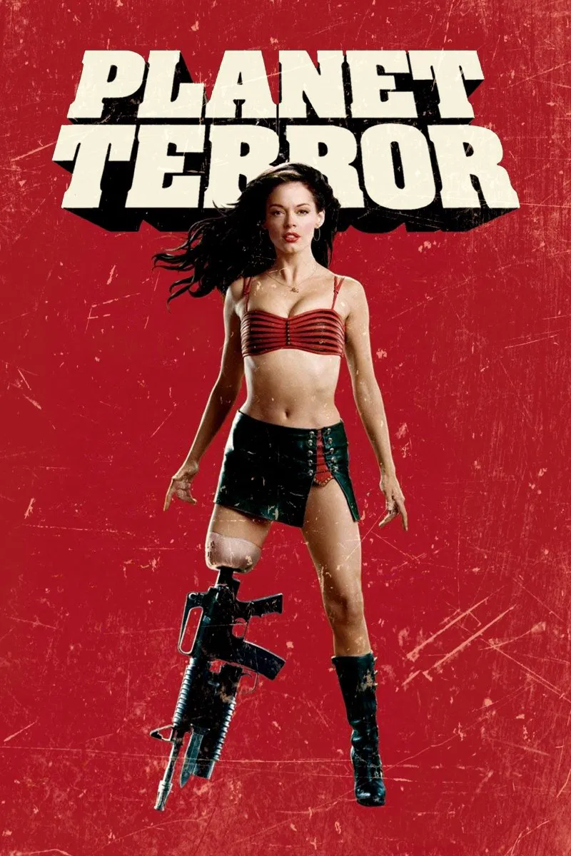 Poster chính thức của phim Phim Kinh Dị, Phim Hành Động "Lệnh Hủy Diệt" (Planet Terror - 2007), với sự tham gia của diễn viên Rose McGowan và Freddy Rodríguez.