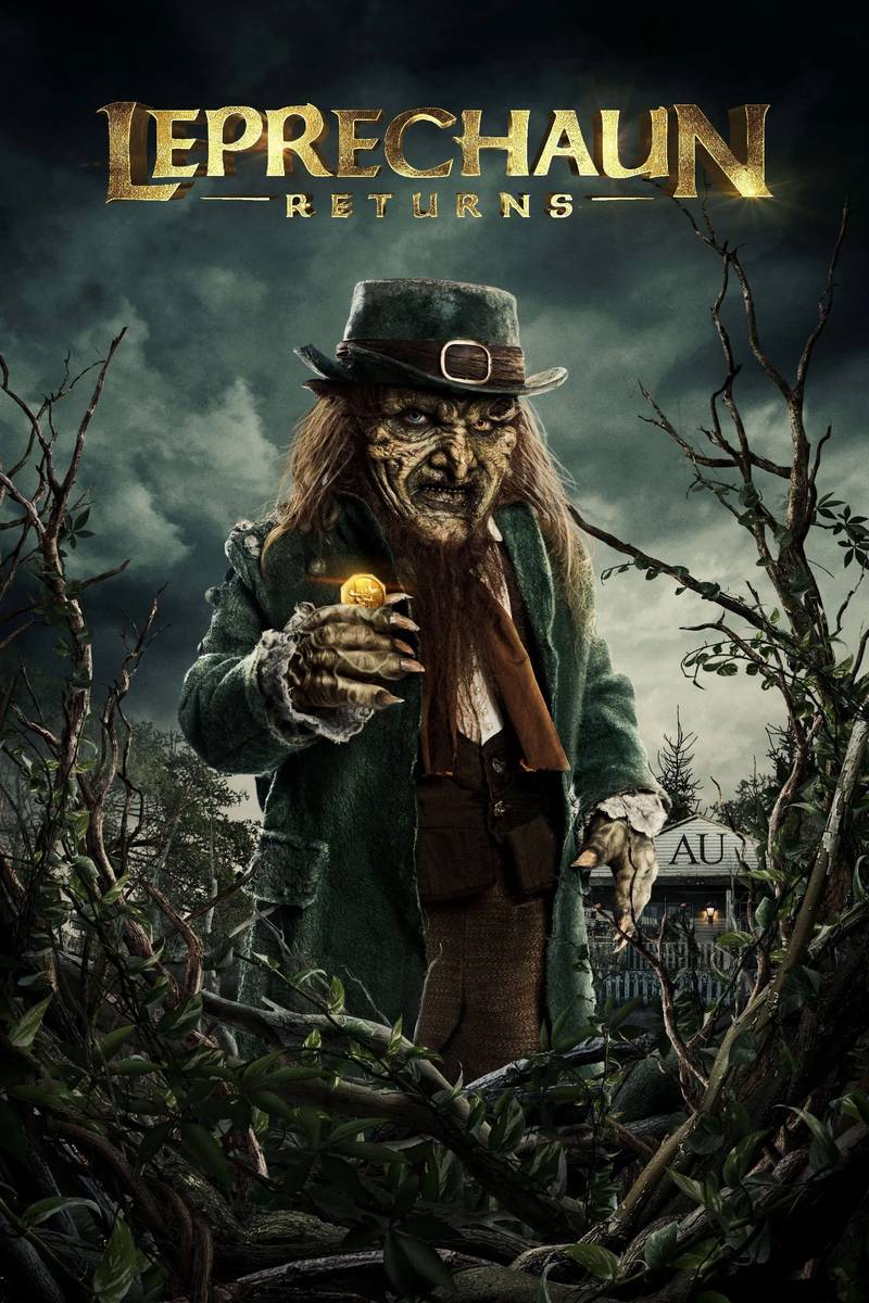 Poster chính thức của phim Phim Kinh Dị, Phim Hài "Leprechaun Returns" (Leprechaun Returns - 2018), với sự tham gia của diễn viên Taylor Spreitler và Pepi Sonuga.