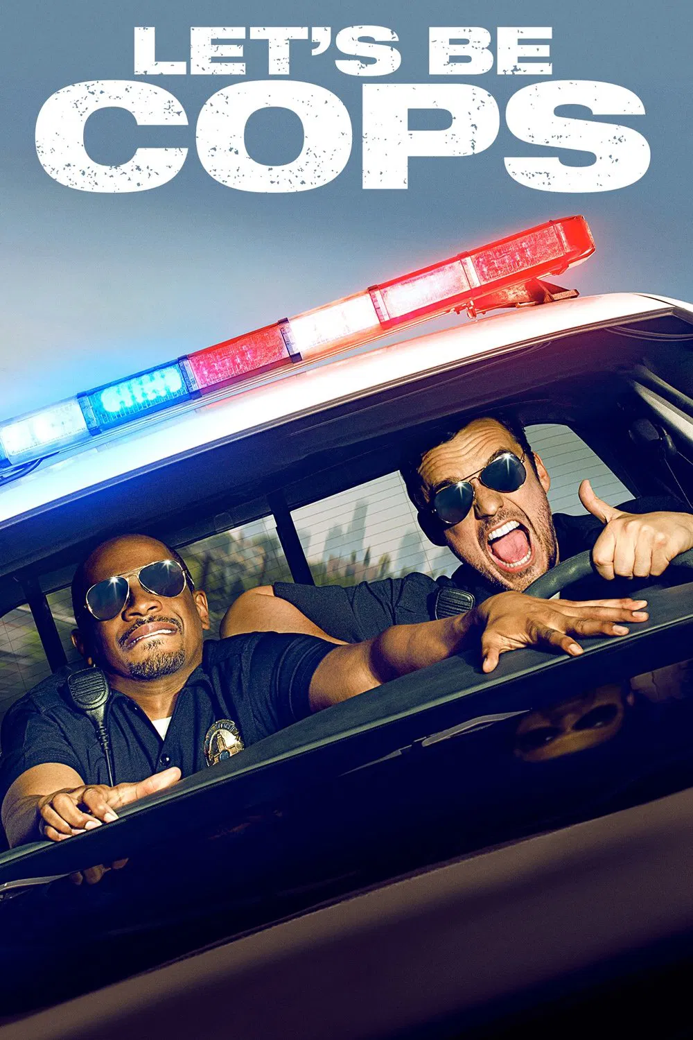Poster chính thức của phim Phim Hài "Let's Be Cops" (Let's Be Cops - 2014), với sự tham gia của diễn viên Jake Johnson và Damon Wayans Jr.