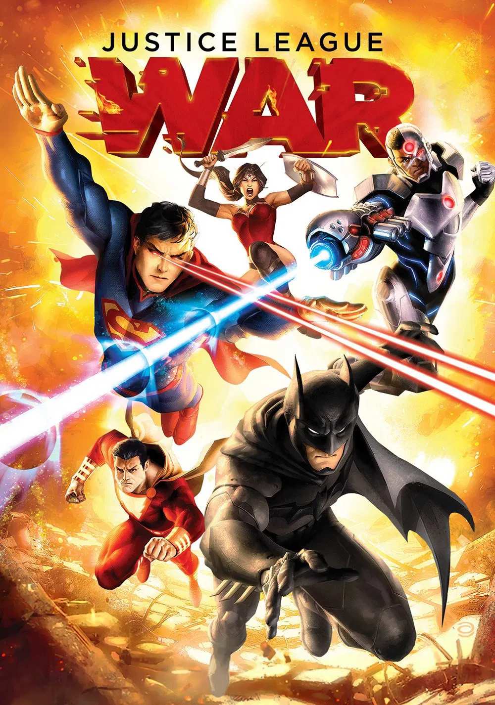 Poster chính thức của phim Phim Hoạt Hình, Phim Hành Động "Liên Minh Công Lý: Chiến Tranh" (Justice League: War - 2014), với sự tham gia của diễn viên Michelle Monaghan và Alan Tudyk.