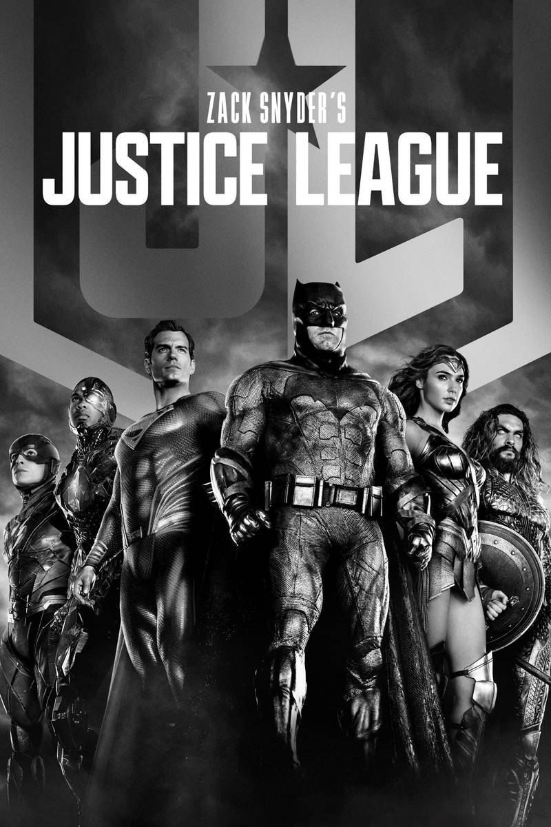 Poster chính thức của phim Phim Hành Động, Phim Phiêu Lưu "Liên Minh Công Lý  Phiên bản của Zack Snyder" (Zack Snyder's Justice League - 2021), với sự tham gia của diễn viên Ben Affleck và Henry Cavill.