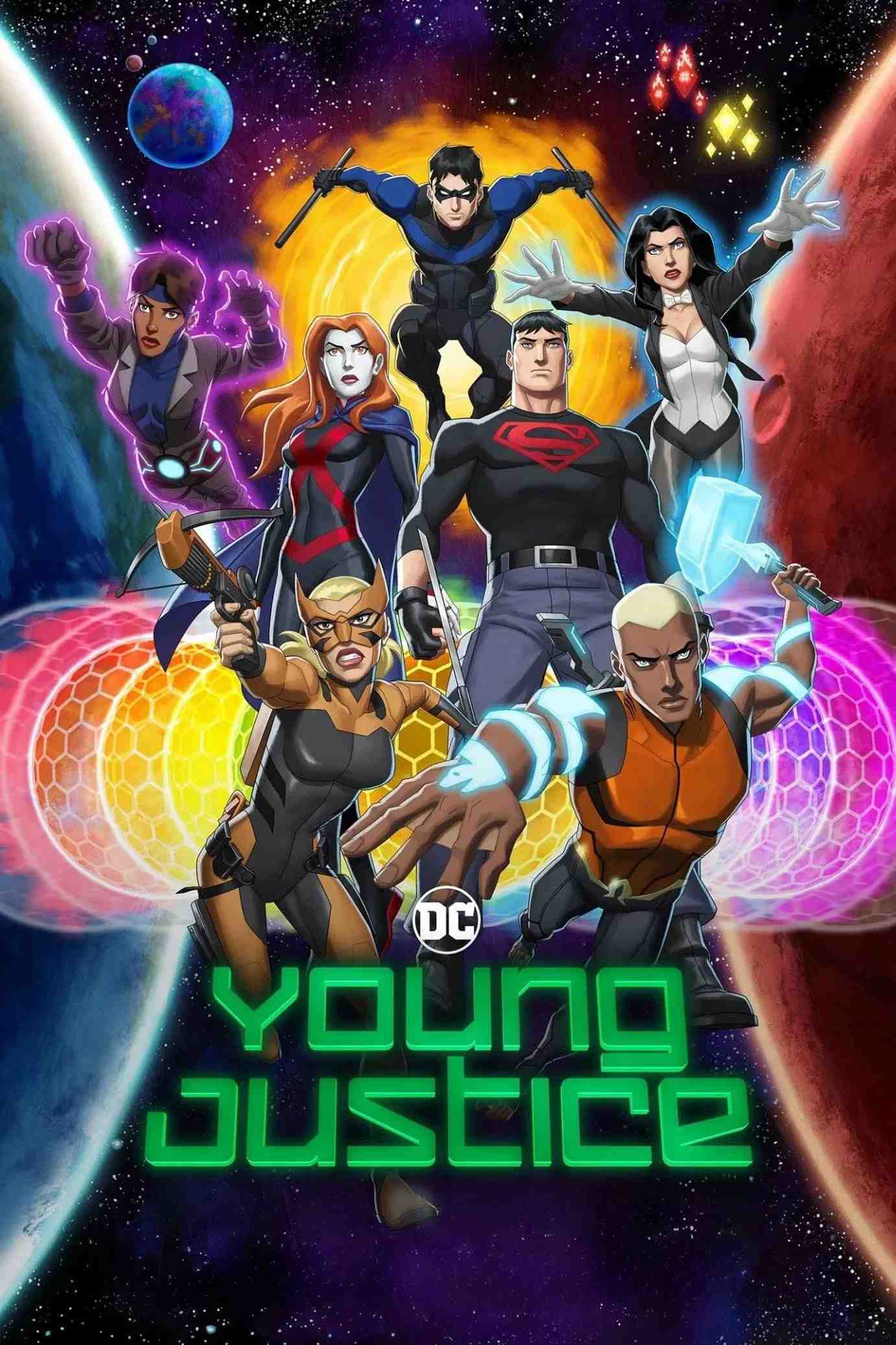 Poster chính thức của phim Phim Hoạt Hình, Phim Viễn Tưởng & Giả Tưởng "Liên Minh Công Lý Trẻ" (Young Justice - 2010), với sự tham gia của diễn viên Jesse McCartney và Khary Payton.