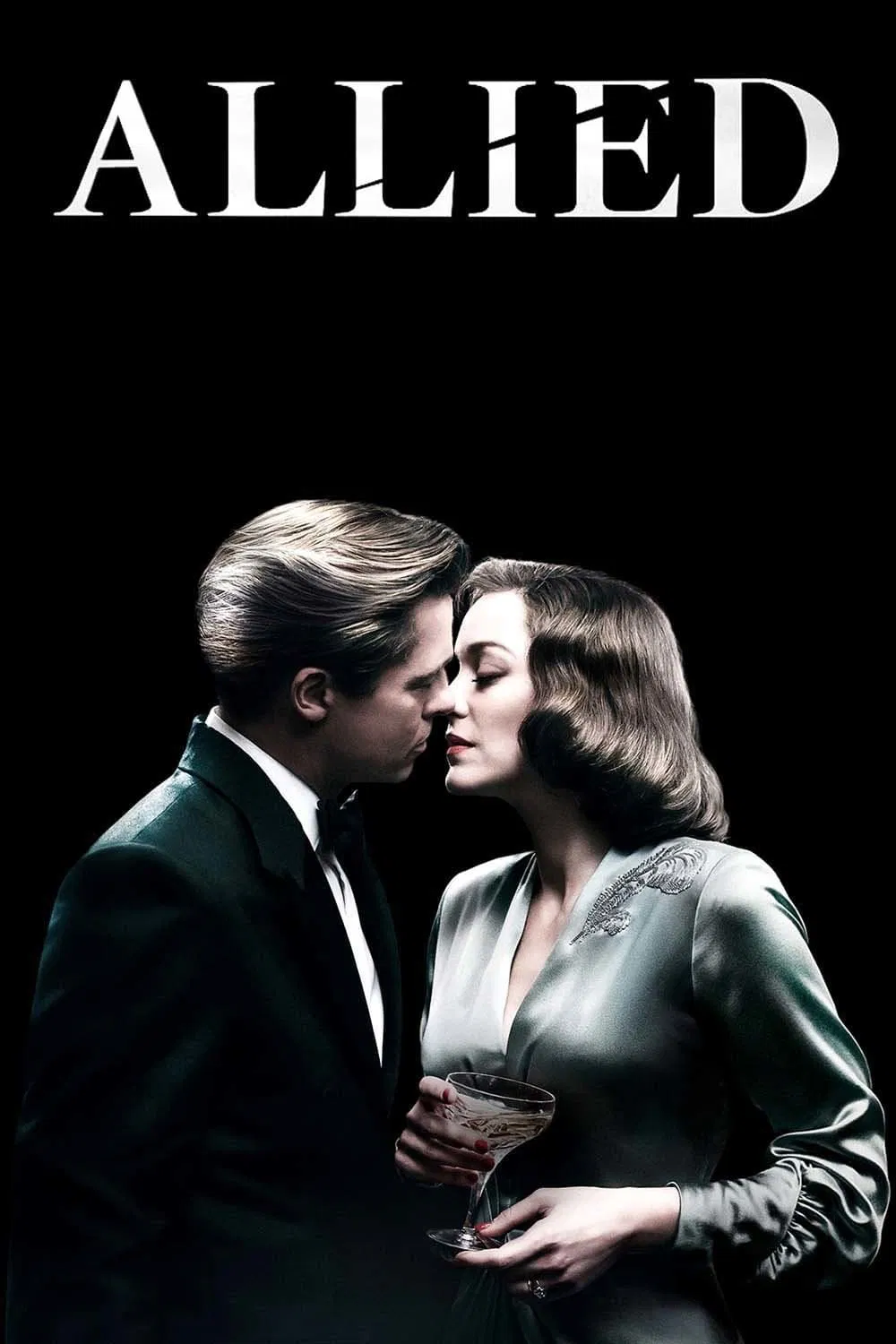 Poster chính thức của phim Phim Hành Động, Phim Tâm Lý "Liên Minh Sát Thủ" (Allied - 2016), với sự tham gia của diễn viên Brad Pitt và Marion Cotillard.
