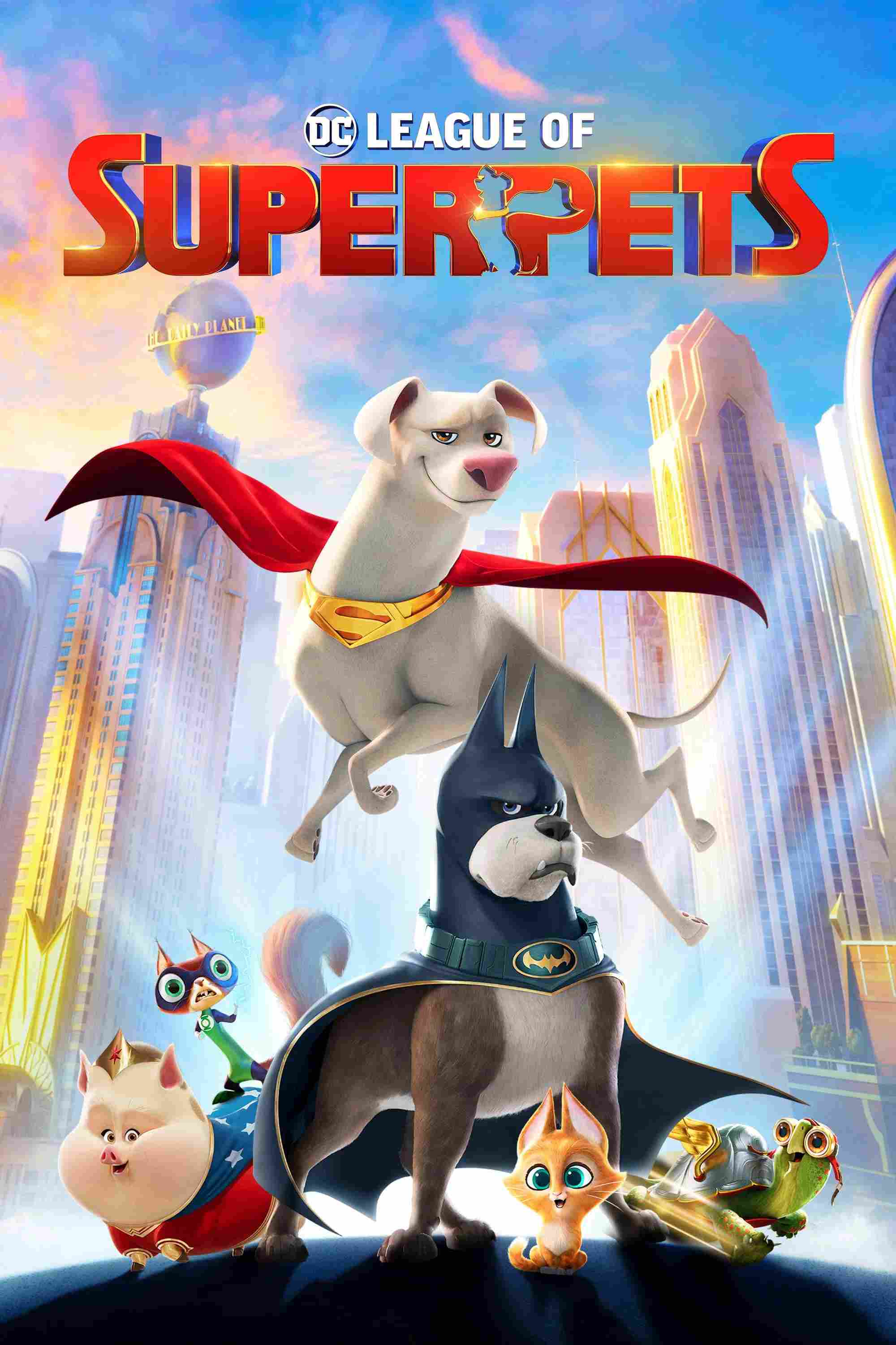 Poster chính thức của phim Phim Gia Đình, Phim Hài "Liên Minh Siêu Thú DC" (DC League of Super-Pets - 2022), với sự tham gia của diễn viên Dwayne Johnson và Kevin Hart.