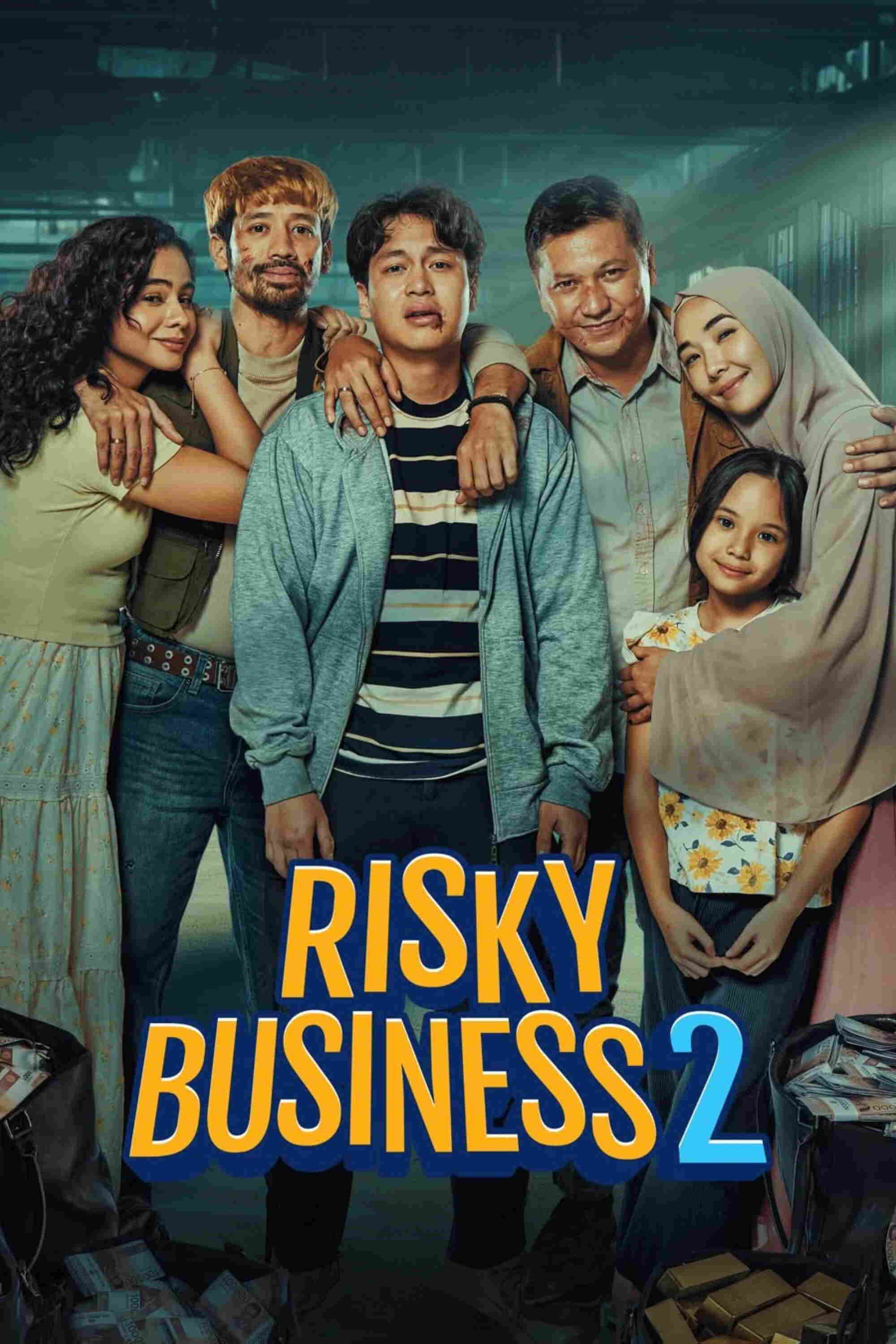 Poster chính thức của phim Phim Hài, Phim Hình Sự "Liều Ăn Nhiều (Modual Nekad)" (Risky Business 2 - 2025), với sự tham gia của diễn viên Gading Marten và Tarra Budiman.