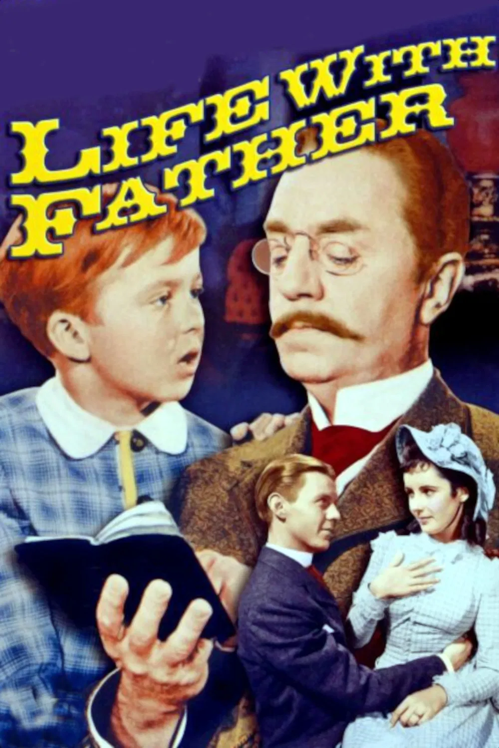 Poster chính thức của phim Phim Hài, Phim Gia Đình "Life with Father" (Life with Father - 1947), với sự tham gia của diễn viên William Powell và Irene Dunne.