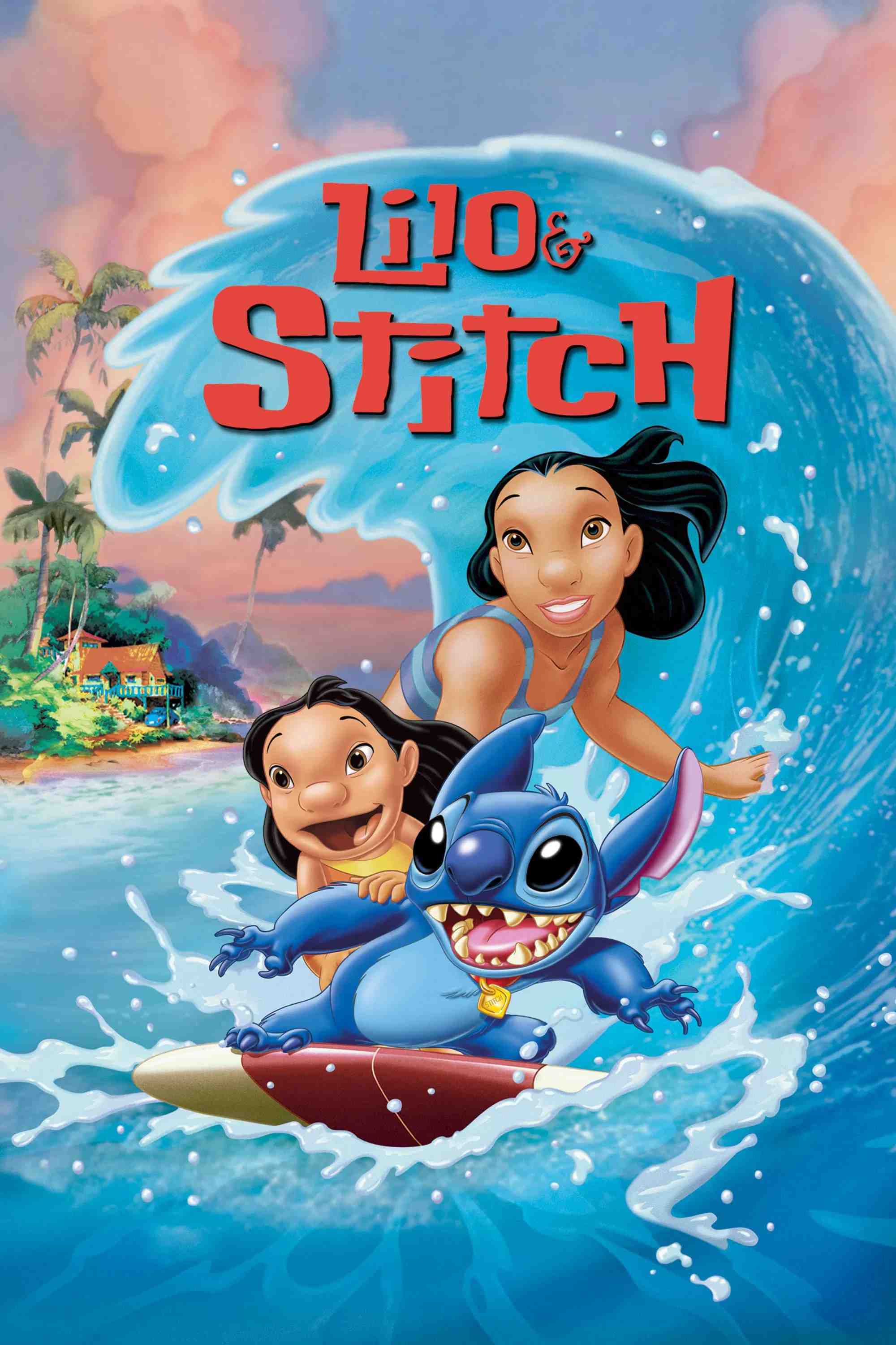 Poster chính thức của phim Phim Hoạt Hình, Phim Gia Đình "Lilo & Stitch" (Lilo & Stitch - 2002), với sự tham gia của diễn viên Daveigh Chase và Chris Sanders.
