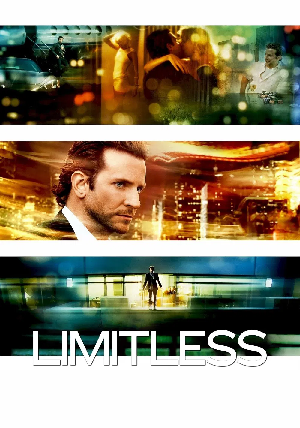 Poster chính thức của phim Phim Giật Gân, Phim Bí Ẩn "Limitless: Trí Lực Siêu Phàm" (Limitless - 2011), với sự tham gia của diễn viên Bradley Cooper và Robert De Niro.