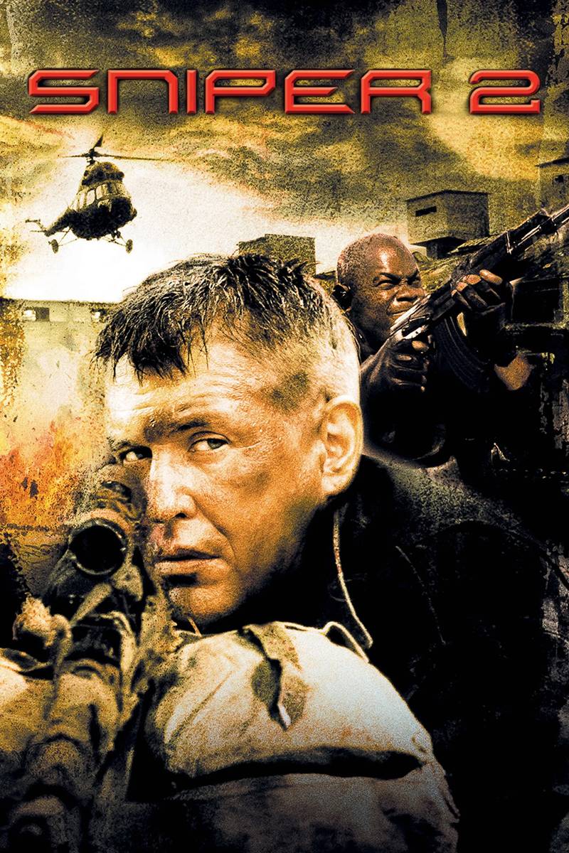 Poster chính thức của phim Phim Hành Động "Lính Bắn Tỉa 2" (Sniper 2 - 2002), với sự tham gia của diễn viên Tom Berenger và Bokeem Woodbine.