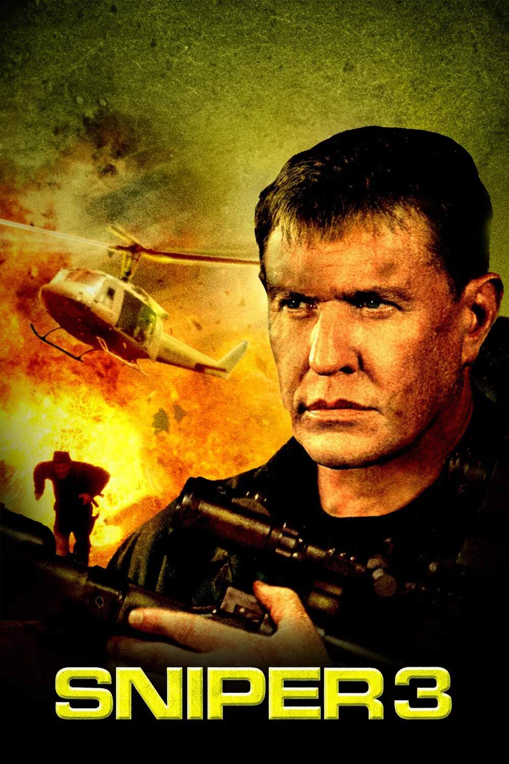 Poster chính thức của phim Phim Tâm Lý, Phim Hành Động "Lính Bắn Tỉa 3" (Sniper 3 - 2004), với sự tham gia của diễn viên Tom Berenger và Byron Mann.