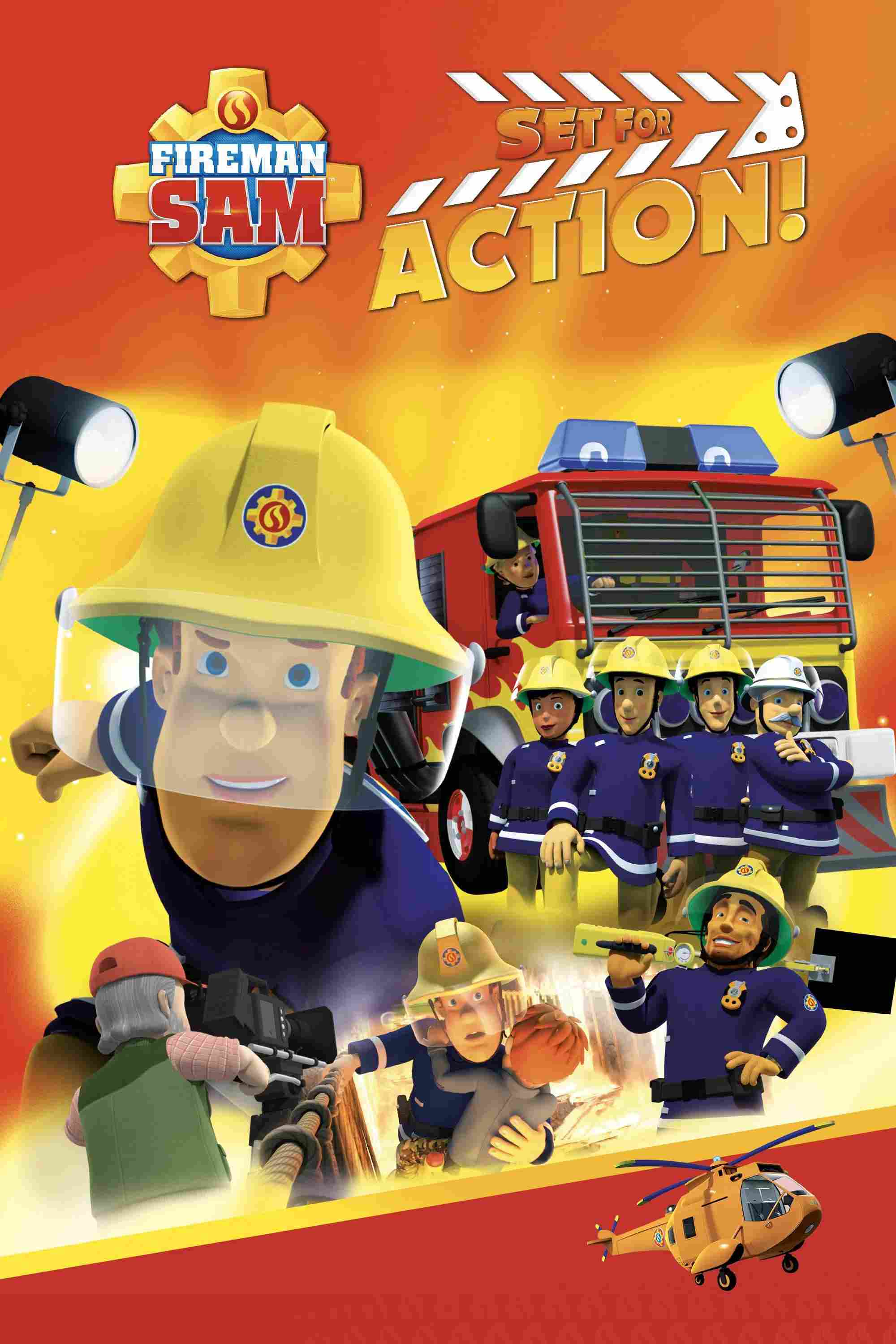 Poster chính thức của phim Phim Gia Đình, Phim Hoạt Hình "Lính Cứu Hỏa Sam Sẵn Sàng Hành Động" (Fireman Sam: Set for Action! - 2018), với sự tham gia của diễn viên John Barrowman và Steven Kynman.