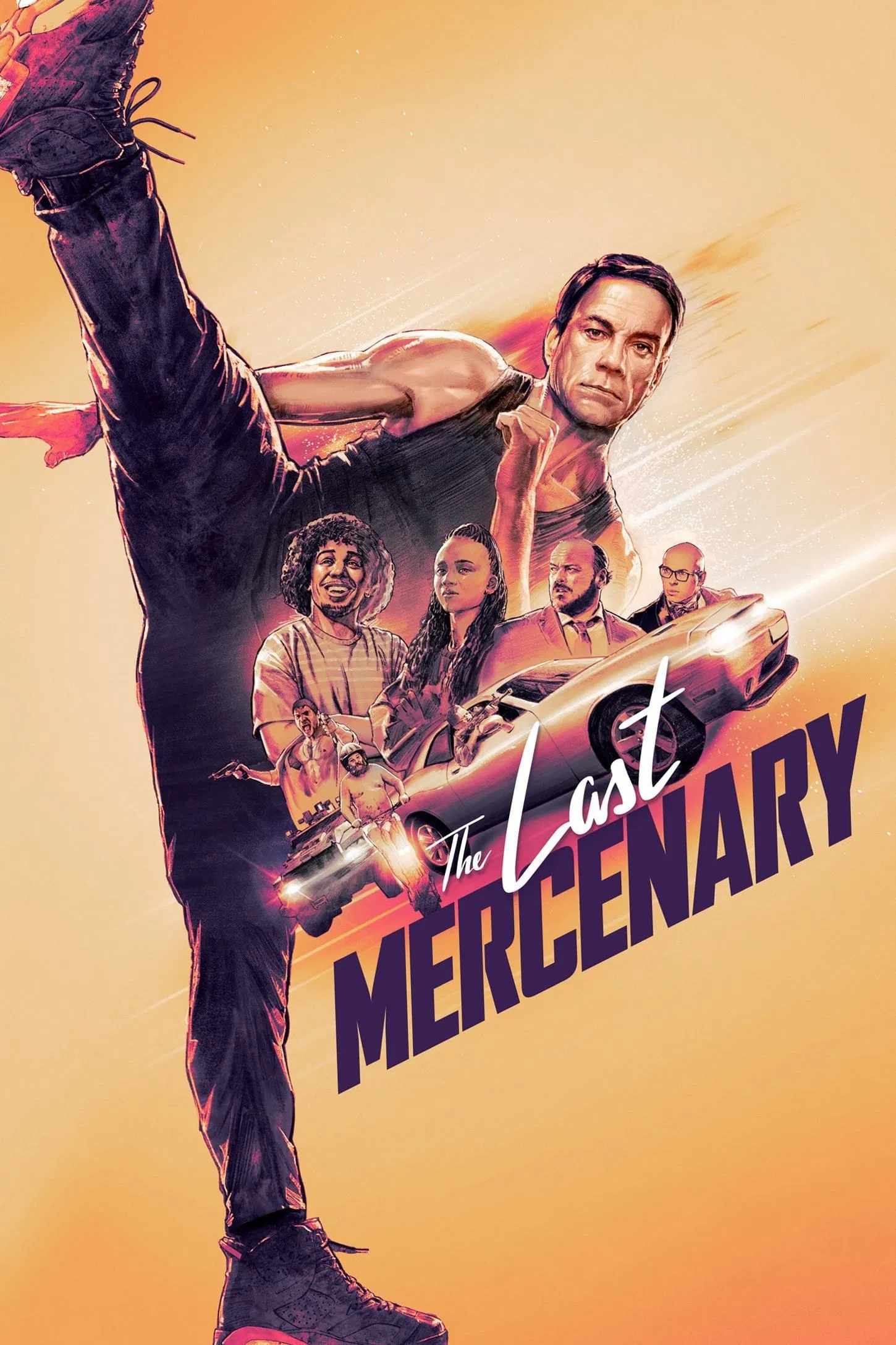 Poster chính thức của phim Phim Hành Động, Phim Hài "Lính Đánh Thuê Cuối Cùng" (The Last Mercenary - 2021), với sự tham gia của diễn viên Jean-Claude Van Damme và Alban Ivanov.