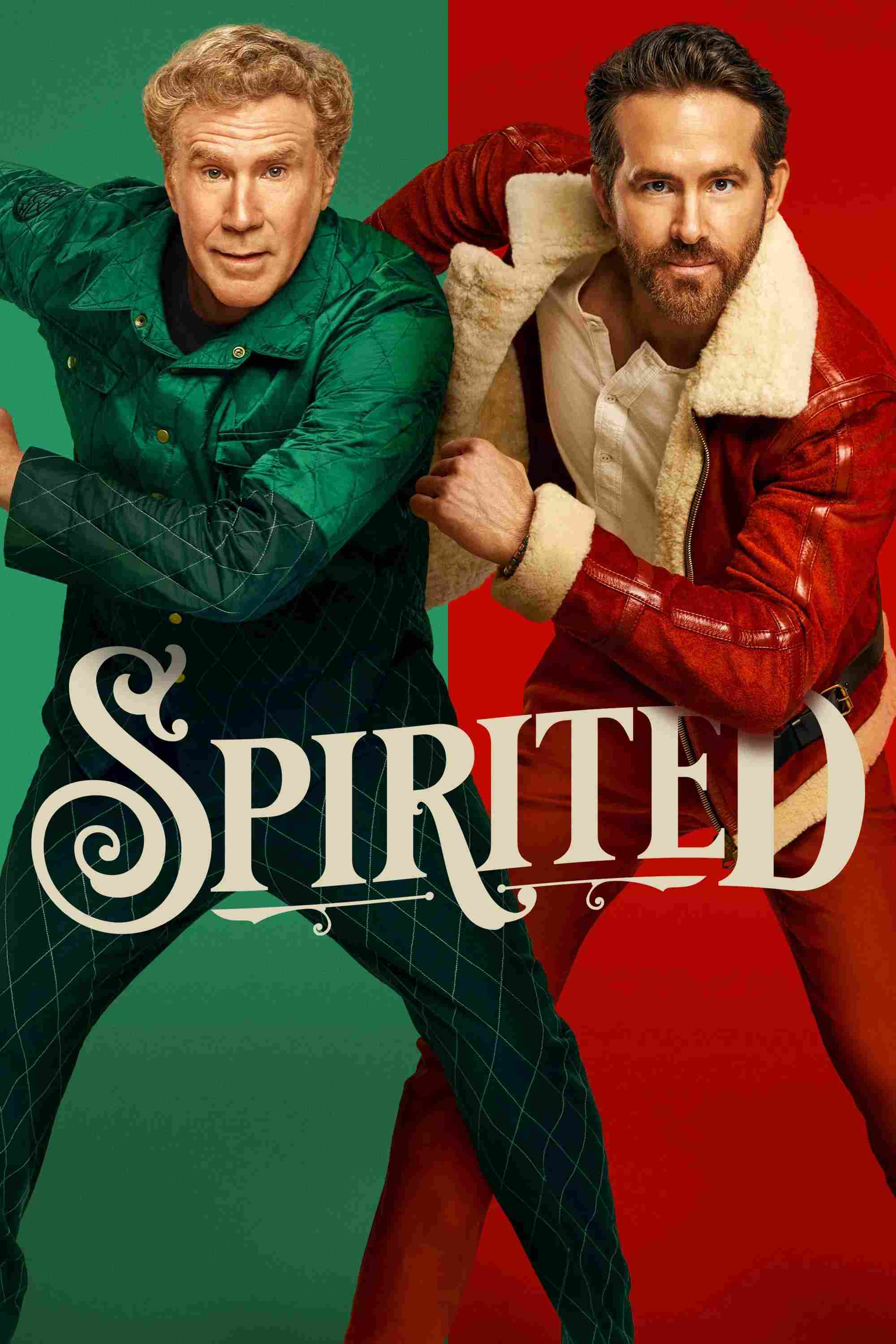 Poster chính thức của phim Phim Hài "Linh Hồn Ngày Giáng Sinh" (Spirited - 2022), với sự tham gia của diễn viên Will Ferrell và Ryan Reynolds.