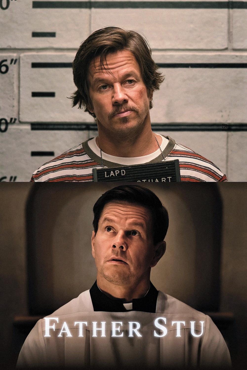 Poster chính thức của phim Phim Tâm Lý "Linh Mục Stu" (Father Stu - 2022), với sự tham gia của diễn viên Mark Wahlberg và Mel Gibson.