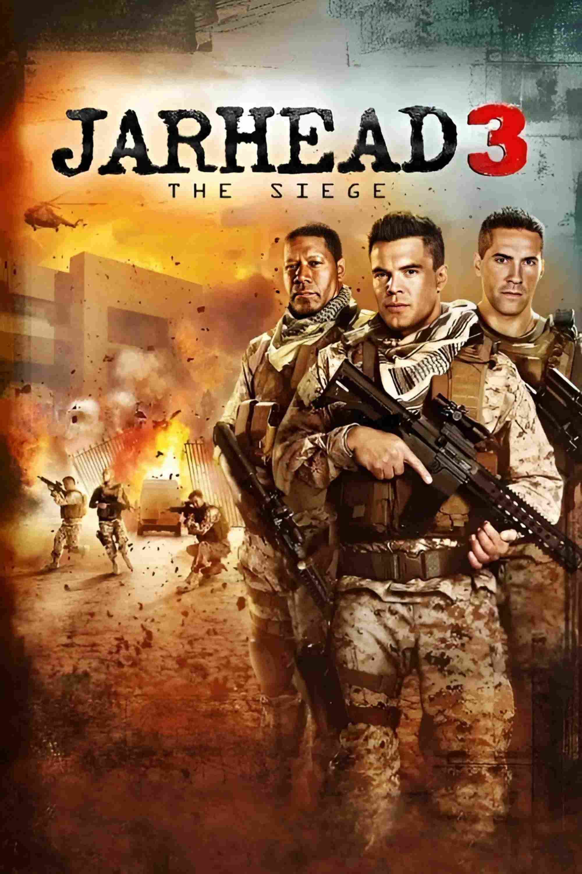 Poster chính thức của phim Phim Chiến Tranh, Phim Hành Động "Lính Thủy Đánh Bộ 3: Cuộc Vây Hãm" (Jarhead 3: The Siege - 2016), với sự tham gia của diễn viên Scott Adkins và Sasha Jackson.