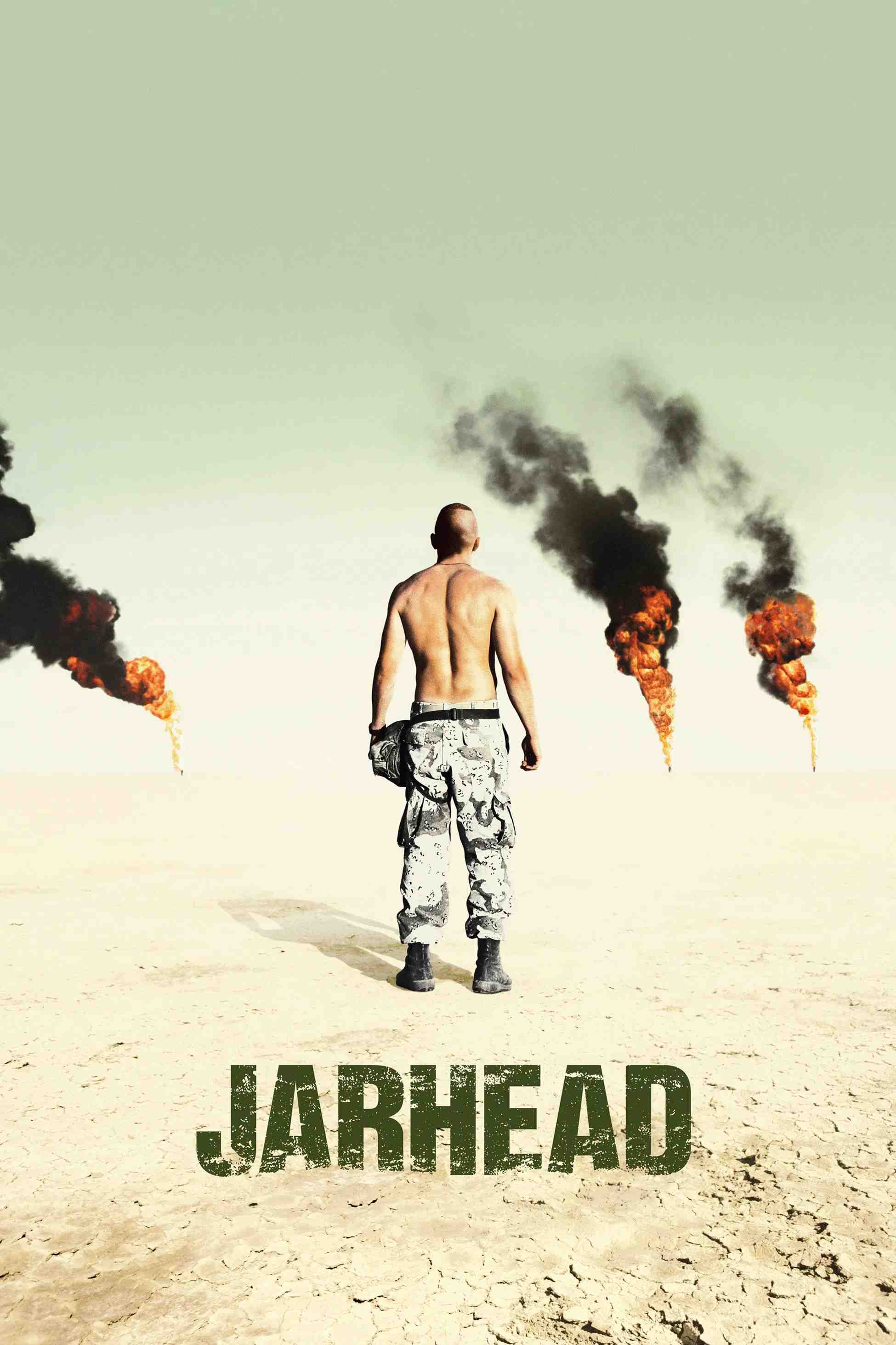Poster chính thức của phim Phim Tâm Lý, Phim Chiến Tranh "Lính Thủy Đánh Bộ" (Jarhead - 2005), với sự tham gia của diễn viên Jake Gyllenhaal và Jamie Foxx.